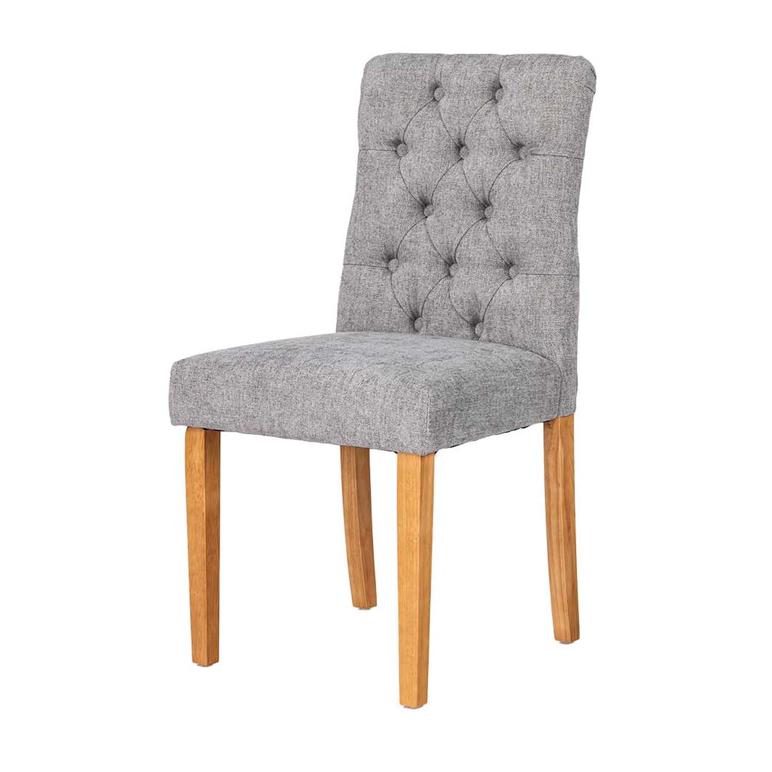 Homy Casa LUCETTA GREY 2PC Dining Chairs Comfortable Seating for Kitchen & Dining Room Open Box