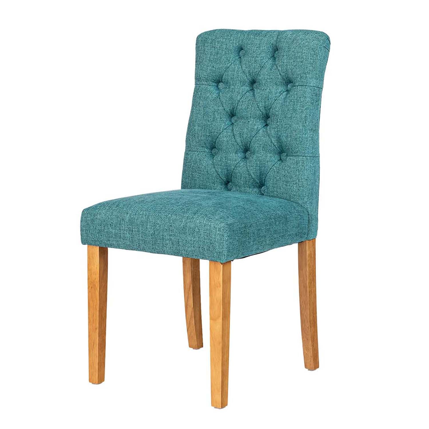 Homy Casa ELROY+LUCETTA 3PC Dining Set with Brown Table and 2 LUCETTA Green Dining Chairs Open Box