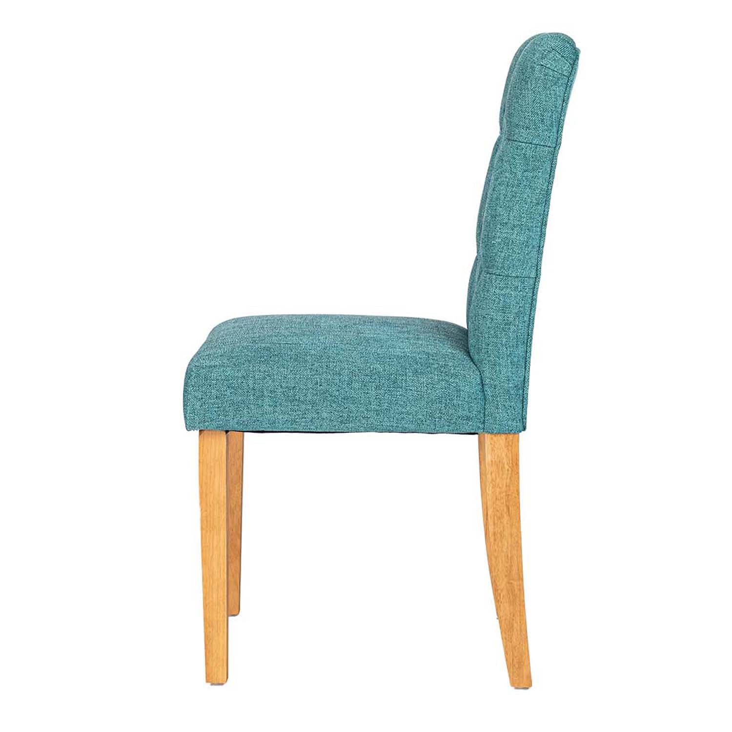 Homy Casa ELROY+LUCETTA 3PC Dining Set with Brown Table and 2 LUCETTA Green Dining Chairs Open Box