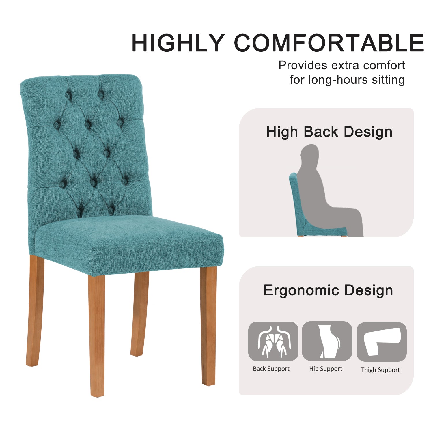 Homy Casa ELROY+LUCETTA 3PC Dining Set with Brown Table and 2 LUCETTA Green Dining Chairs Open Box