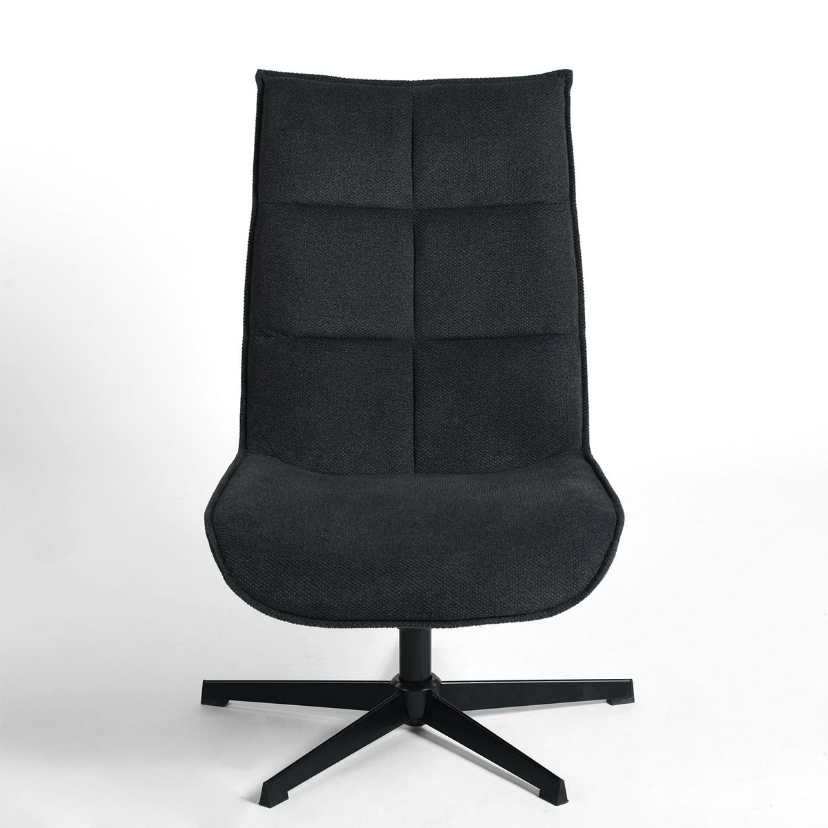 Homy Casa Lucks Swivel Lounge Chair with Fabric Upholstery, For Home or Office,Gray