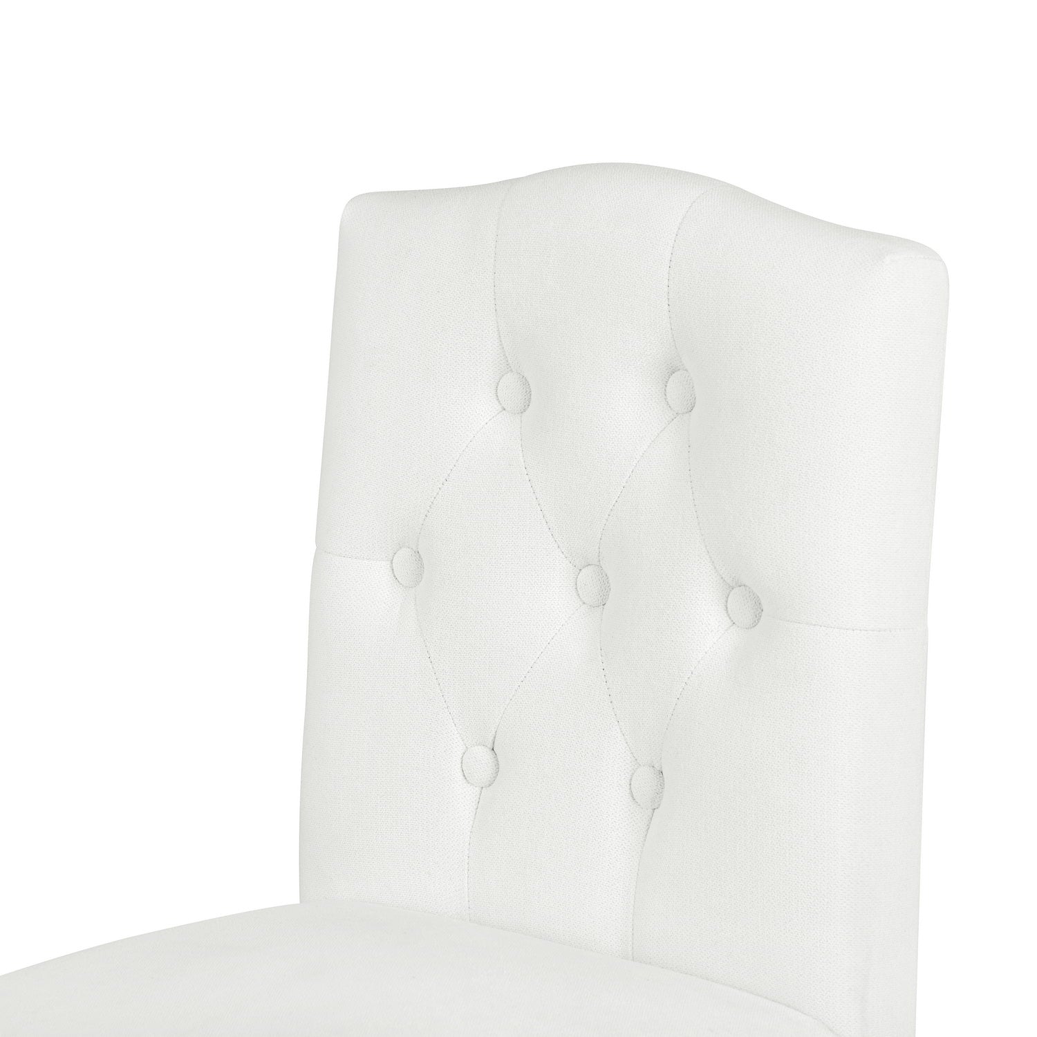 Homy Casa Lunon High Bar Stool Set of 2, White Tufted Upholstered Bar Chairs with Wood Legs,Open Box