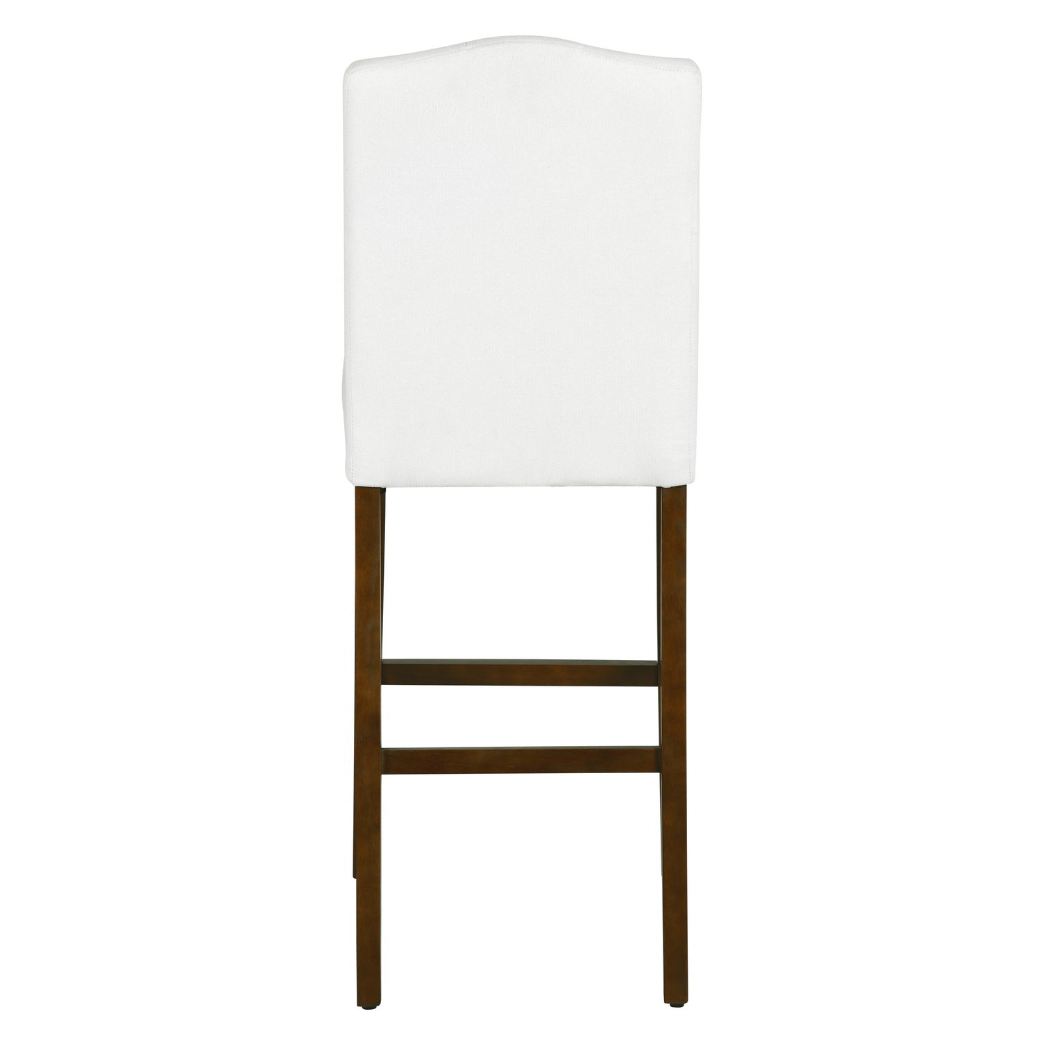 Homy Casa Lunon High Bar Stool Set of 2, White Tufted Upholstered Bar Chairs with Wood Legs,Open Box