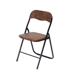 Malibu Suede Brown Folding Dining Chair Set