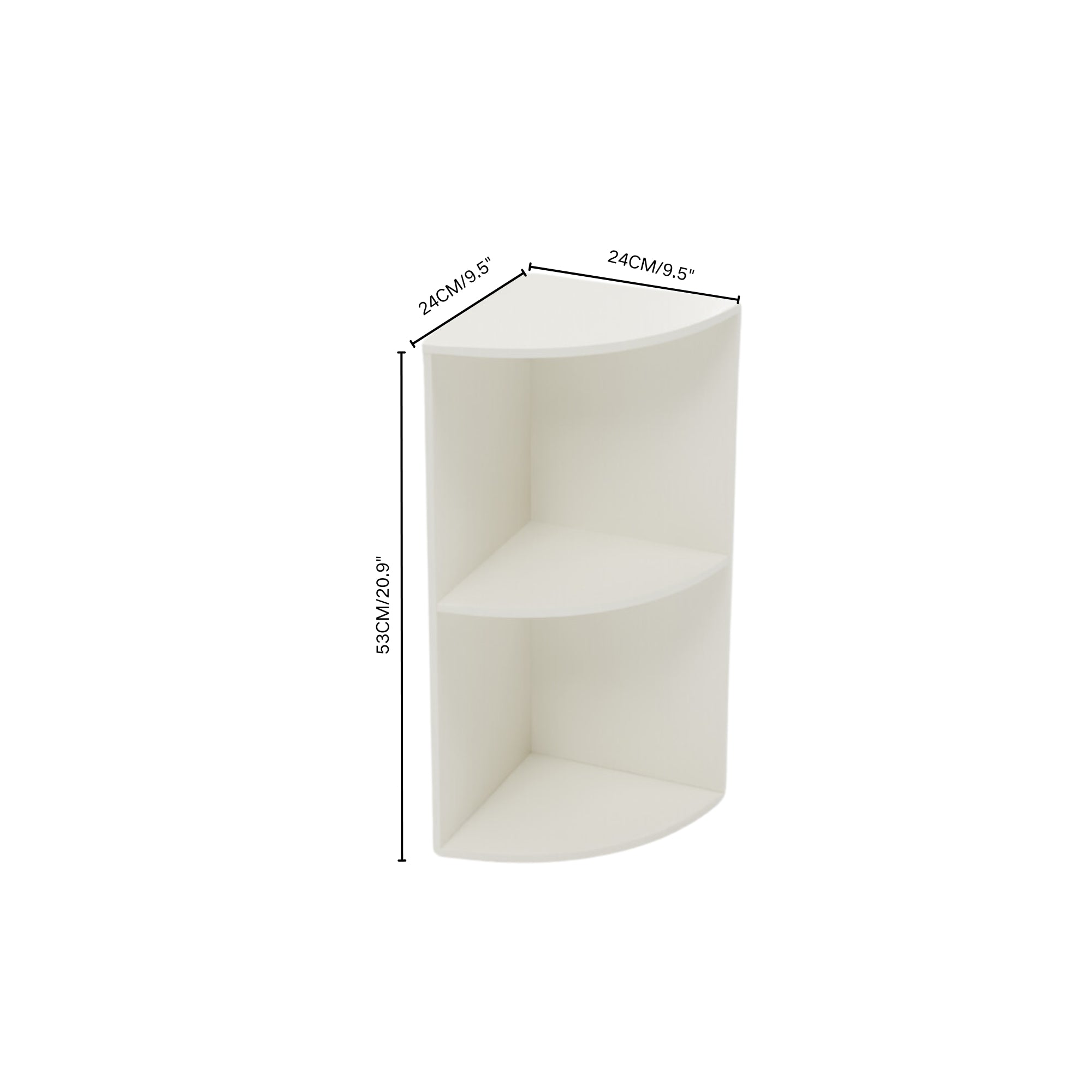MANDI 4-Piece White Modular Bookcase Set with 2-Tier U-Shaped Storage Shelves