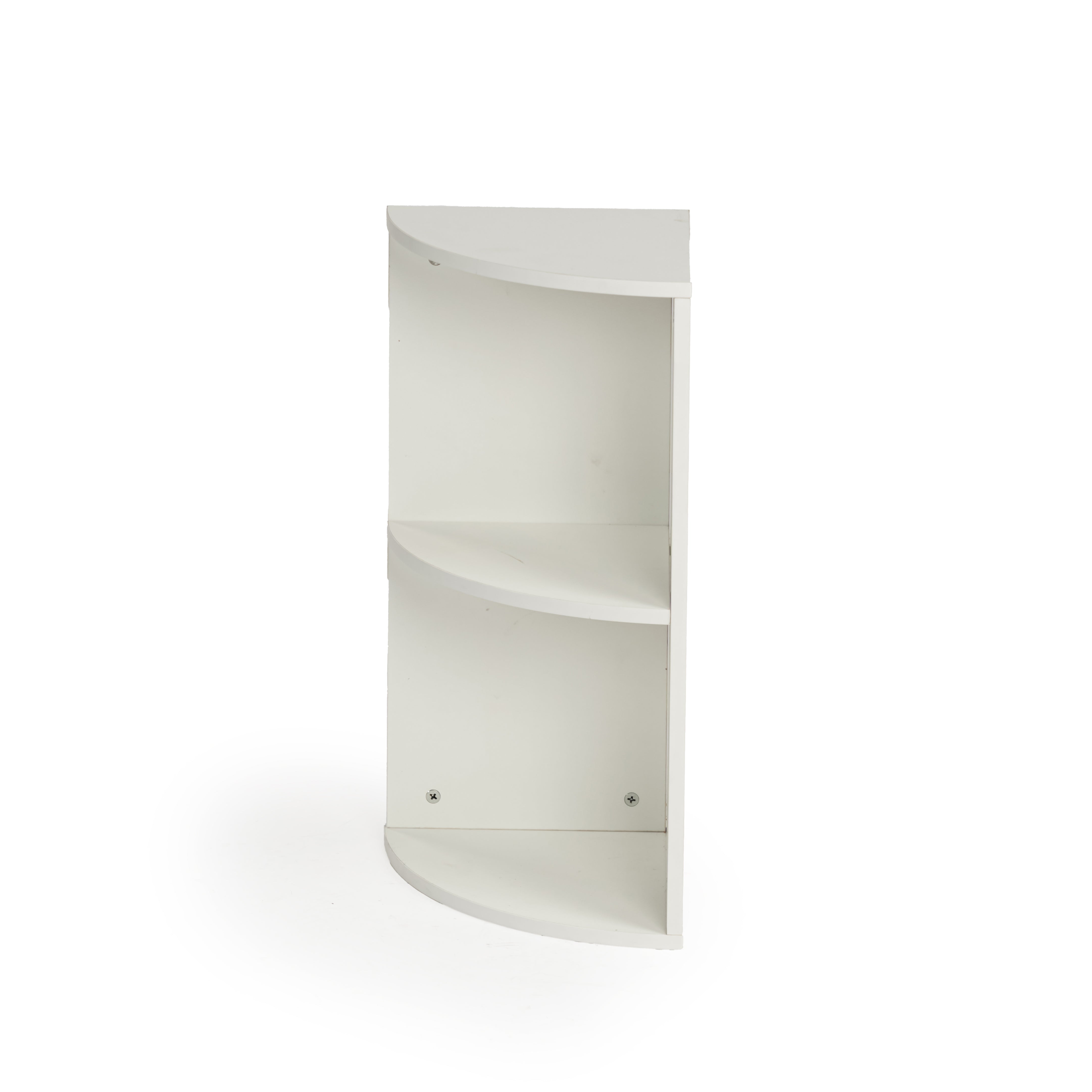 Homy Casa MANDI II 2PC Storage Shelf Set Straight & Corner 2-Tier Bookcase L-Shaped Modular Organizer