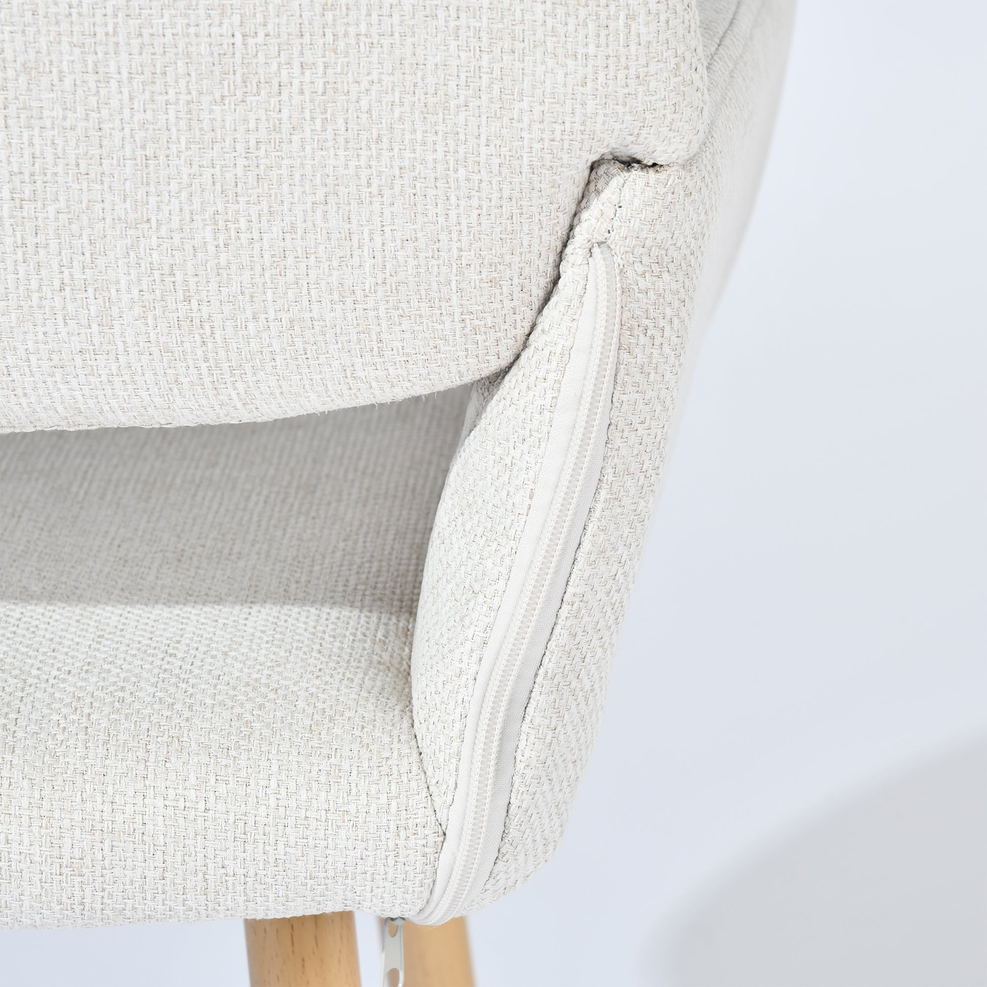 Stan 5 Piece White Marble Dining Table Set with 4 Mayfair Upholstered Chairs, Beige