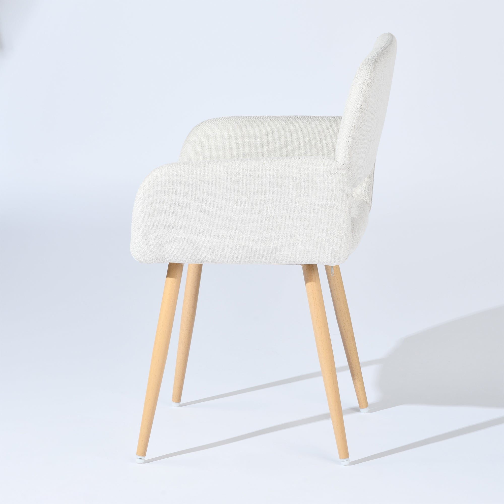 Homy Casa Mayfair 2 Piece Fabric Dining Chairs with Armrest,Beige