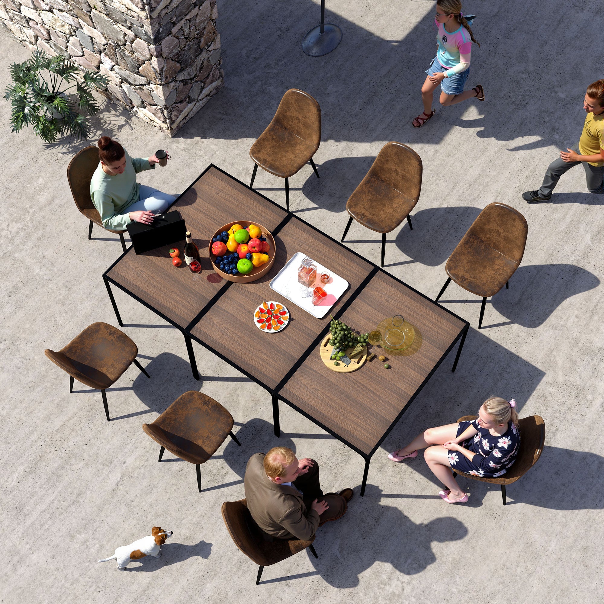 Homy Casa MILLIKEN 47" Espresso Dining Table Open Box