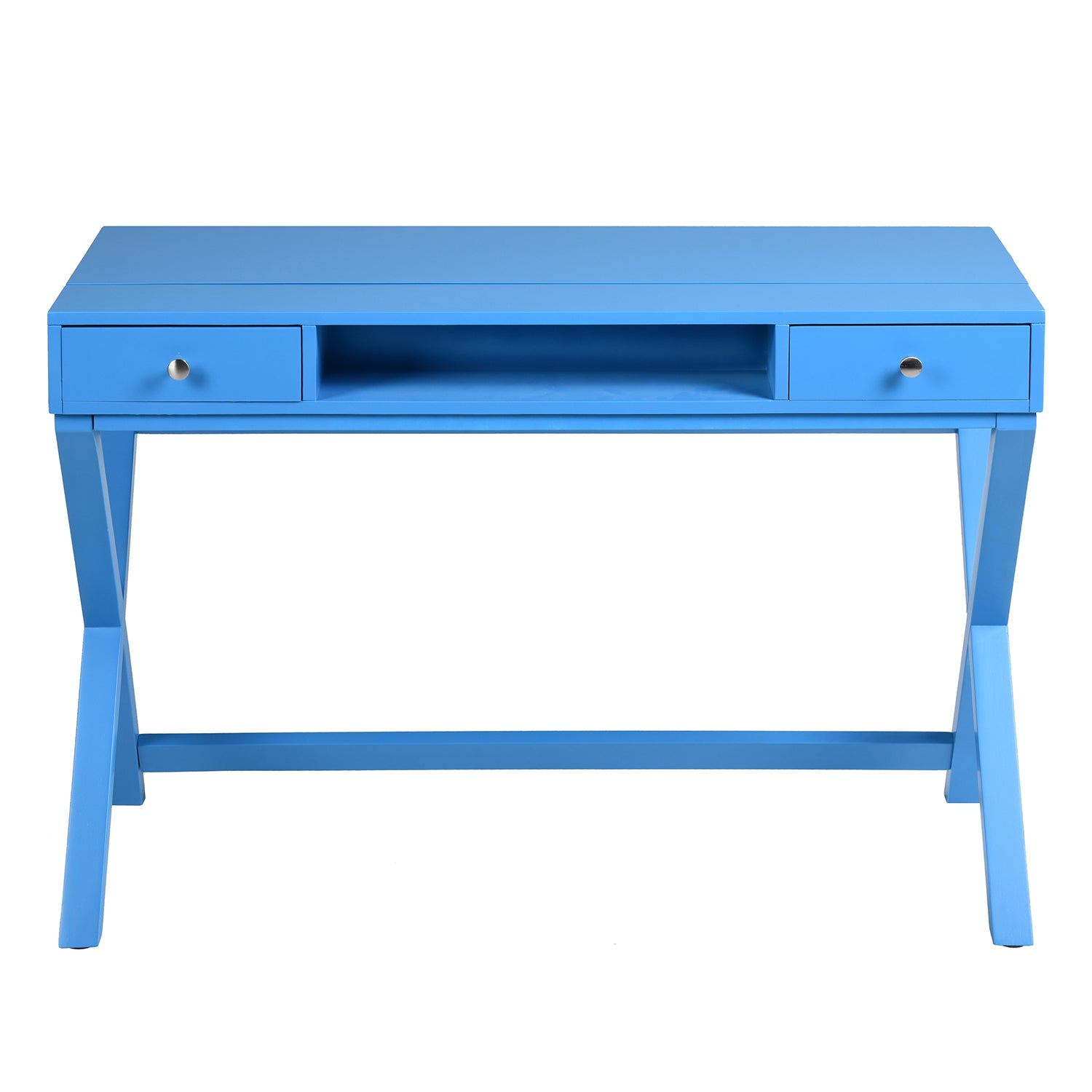 Homy Casa PARCA BLUE 44.09" W x 20.08" D Office Desk for Home Workspace Open Box