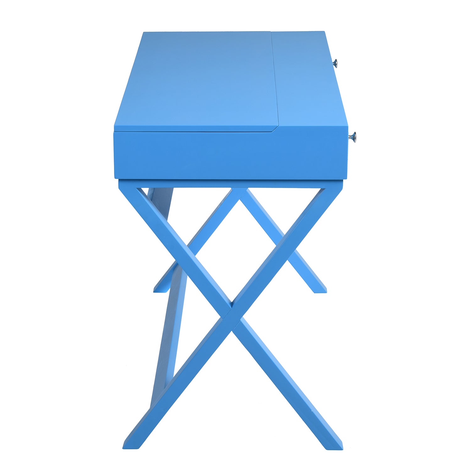 Homy Casa PARCA BLUE 44.09" W x 20.08" D Office Desk for Home Workspace Open Box