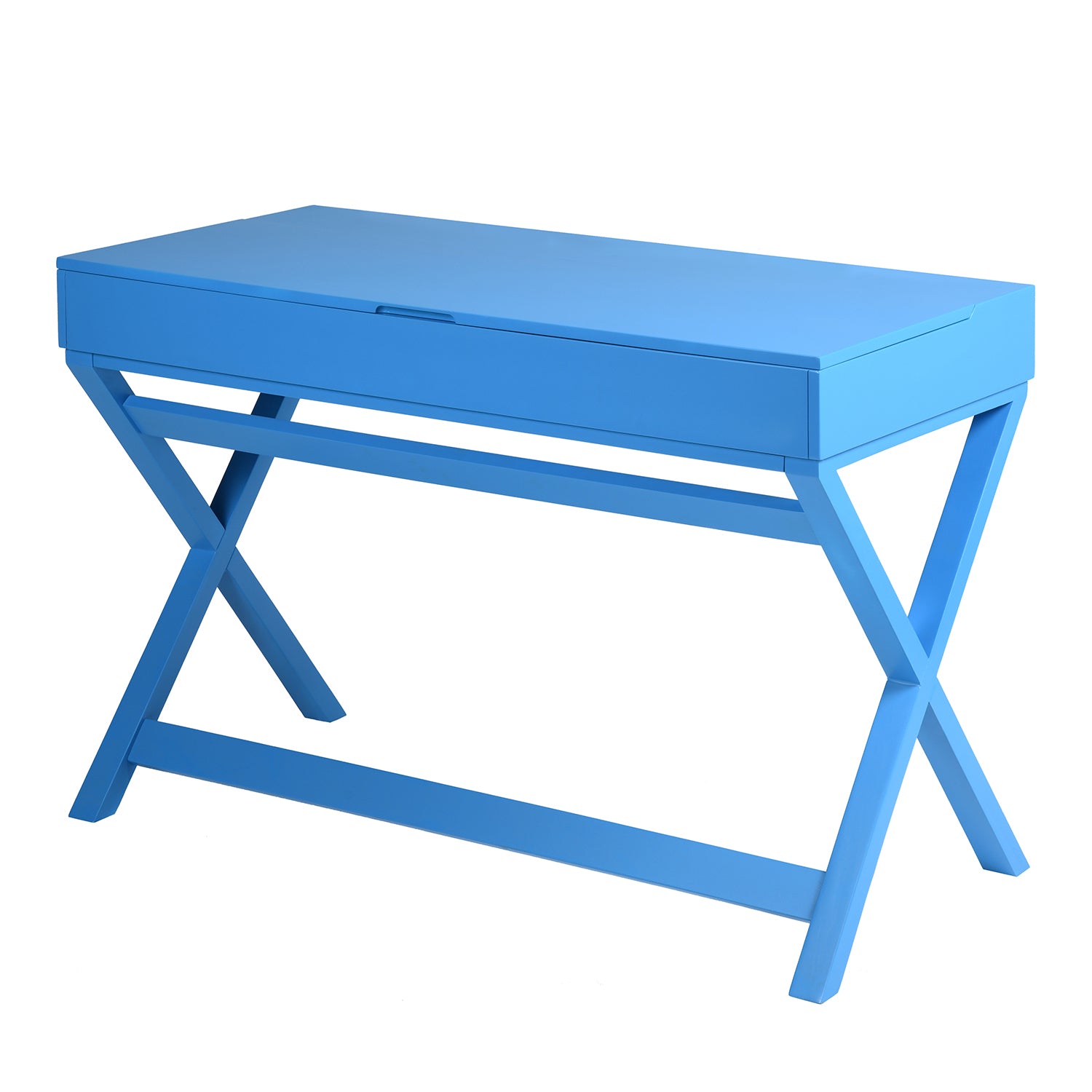 Homy Casa PARCA BLUE 44.09" W x 20.08" D Office Desk for Home Workspace Open Box