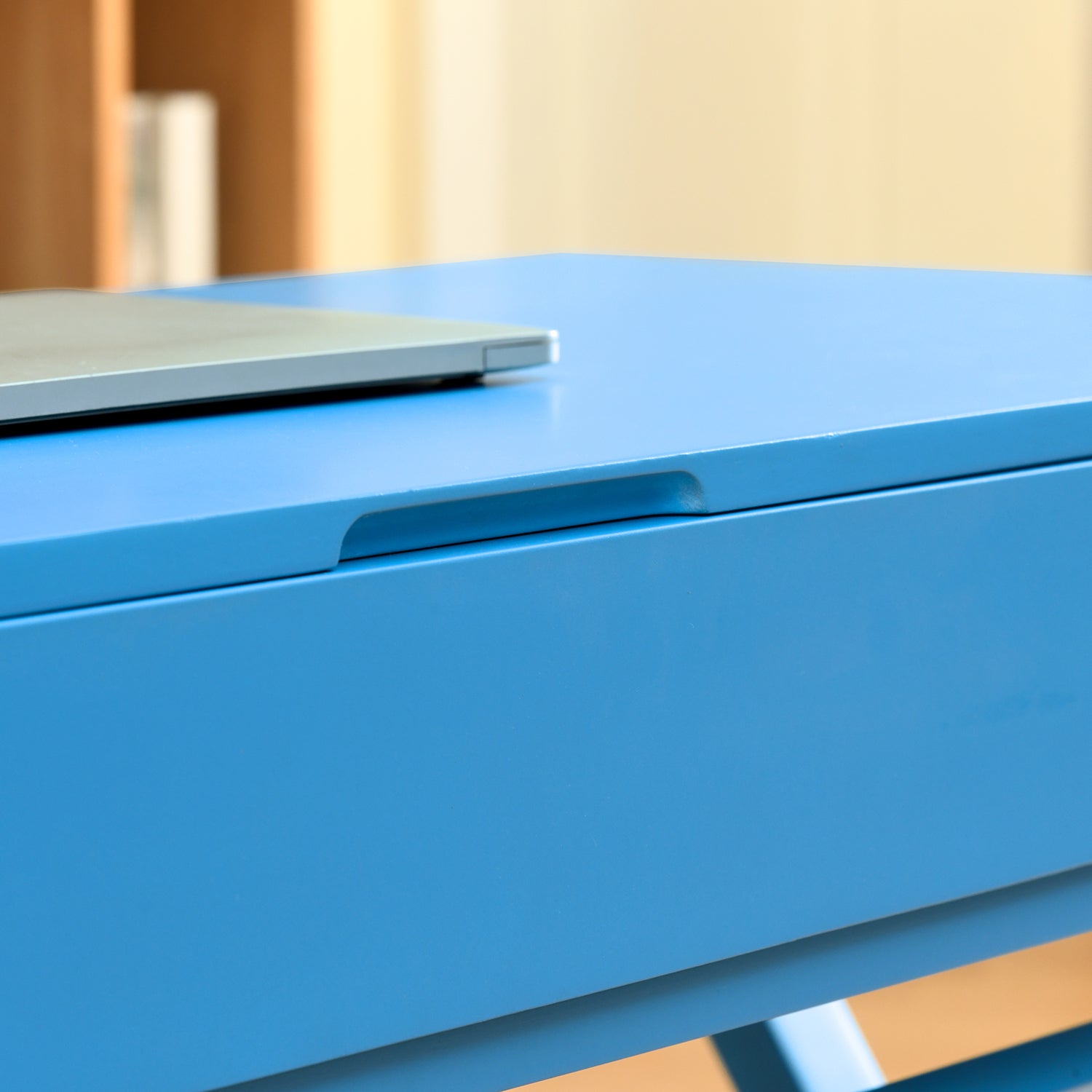Homy Casa PARCA BLUE 44.09" W x 20.08" D Office Desk for Home Workspace Open Box