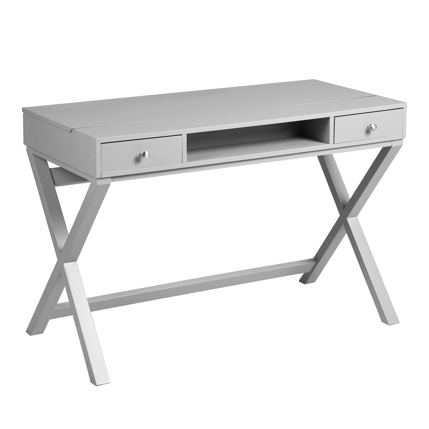 Homy Casa PARCA GREY "44.09 x 20.08" Modern Office Desk for Home Workspace Open Box