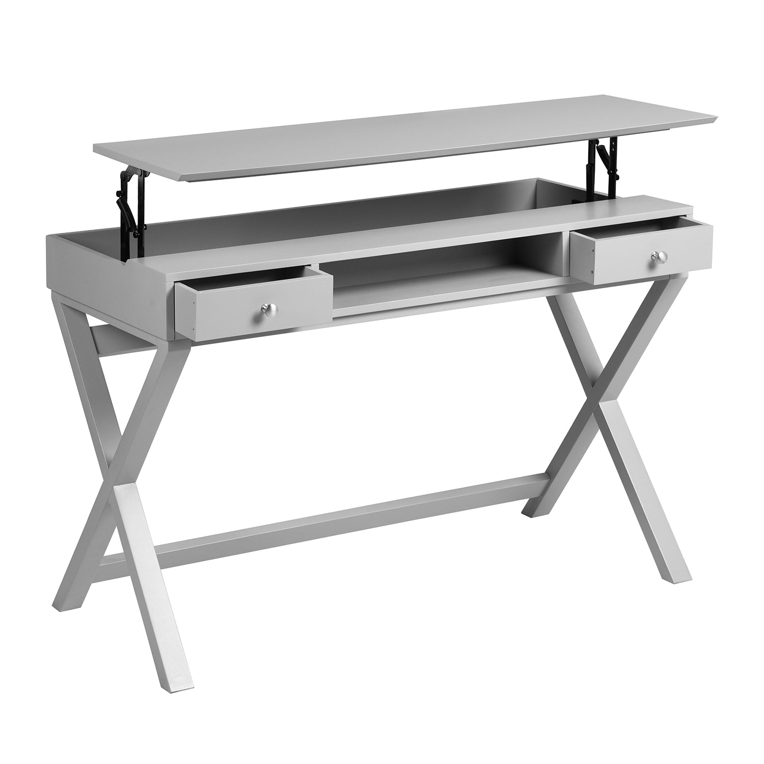 Homy Casa PARCA GREY "44.09 x 20.08" Modern Office Desk for Home Workspace Open Box