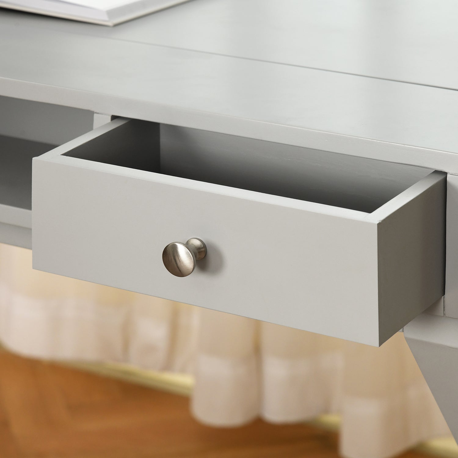 Homy Casa PARCA GREY "44.09 x 20.08" Modern Office Desk for Home Workspace Open Box