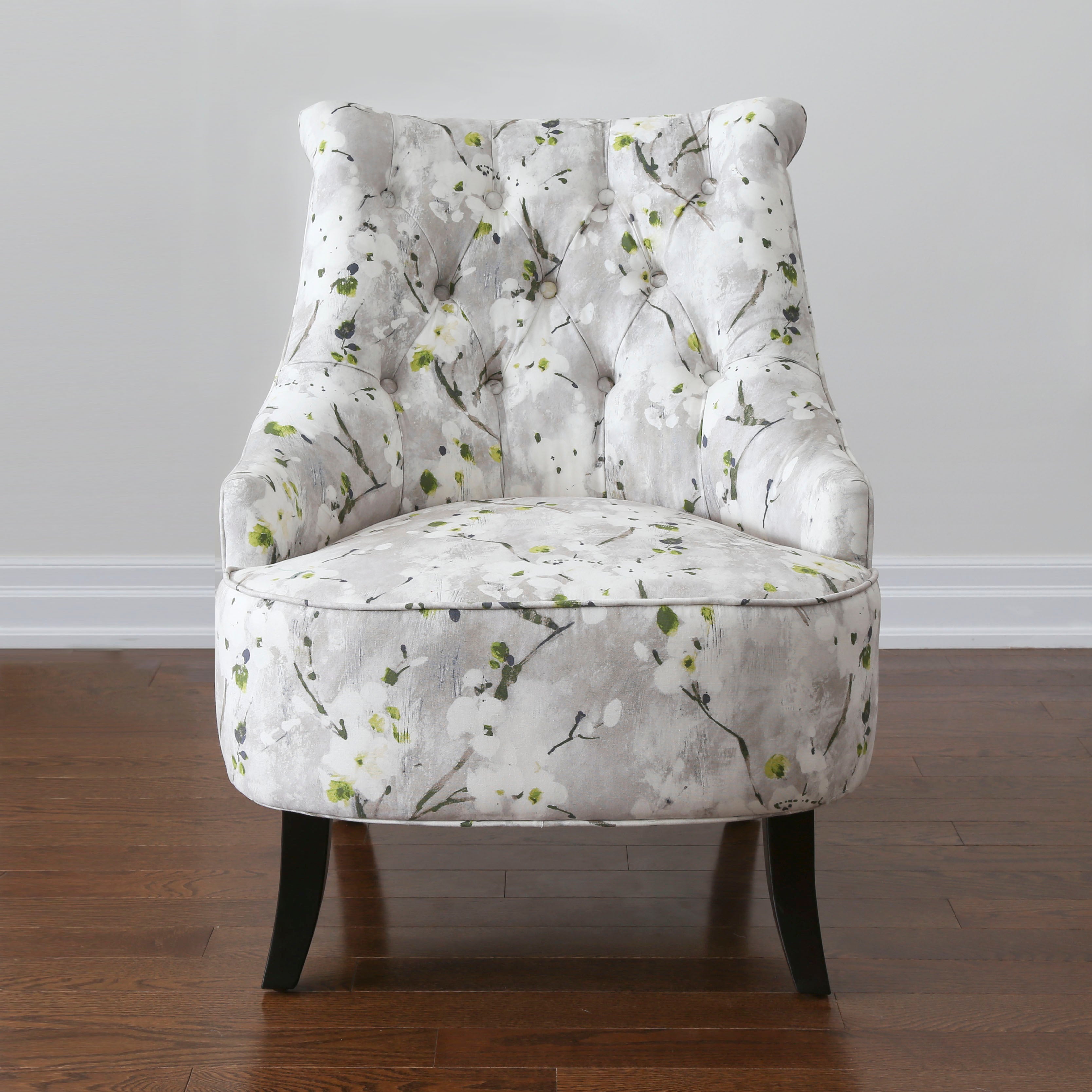 Homy Casa Pearce Pattern Accent Chair, Floral Upholstered Leisure Chair with Tufted Back,Open Box