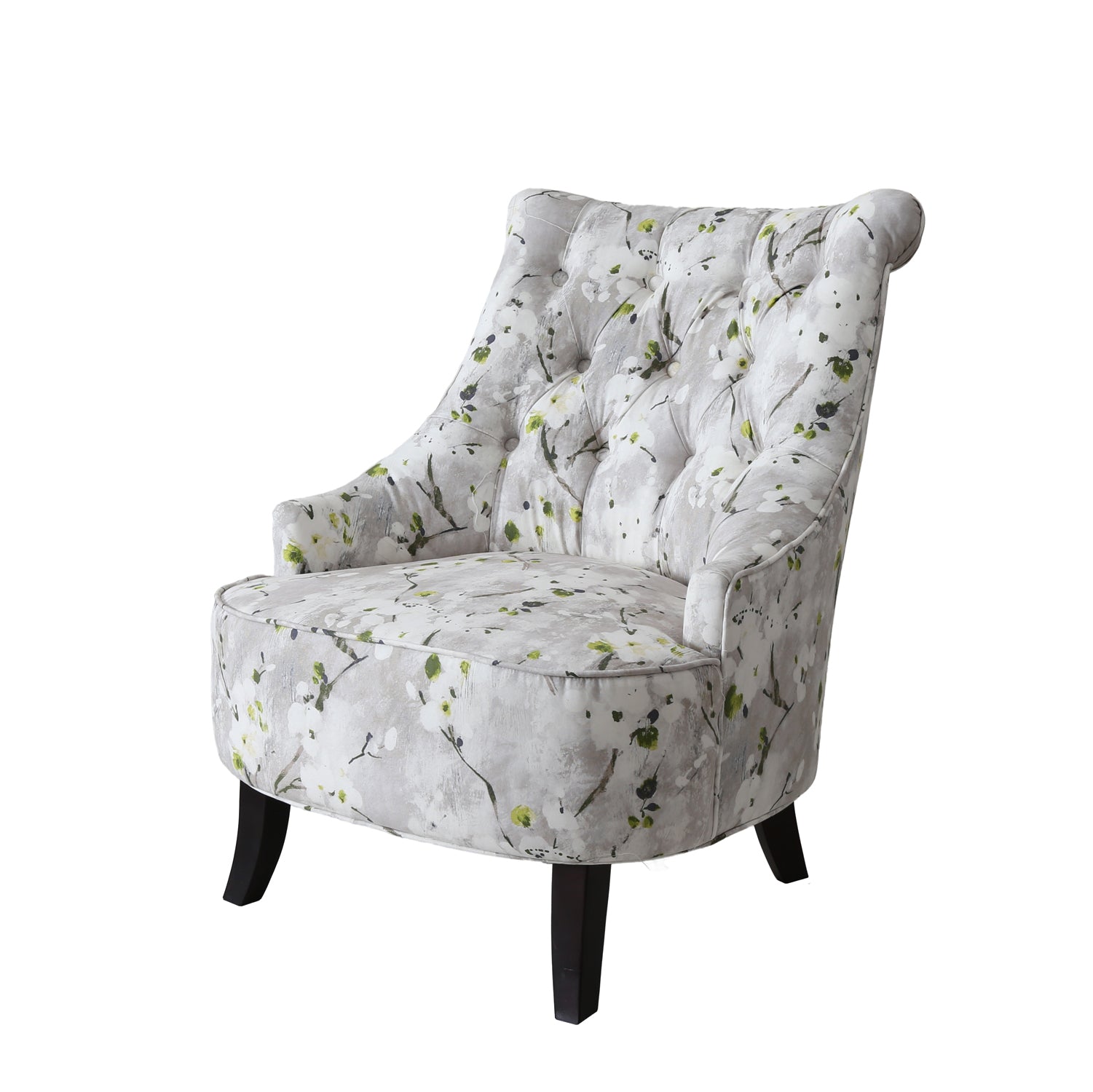 Homy Casa Pearce Pattern Accent Chair, Floral Upholstered Leisure Chair with Tufted Back,Open Box