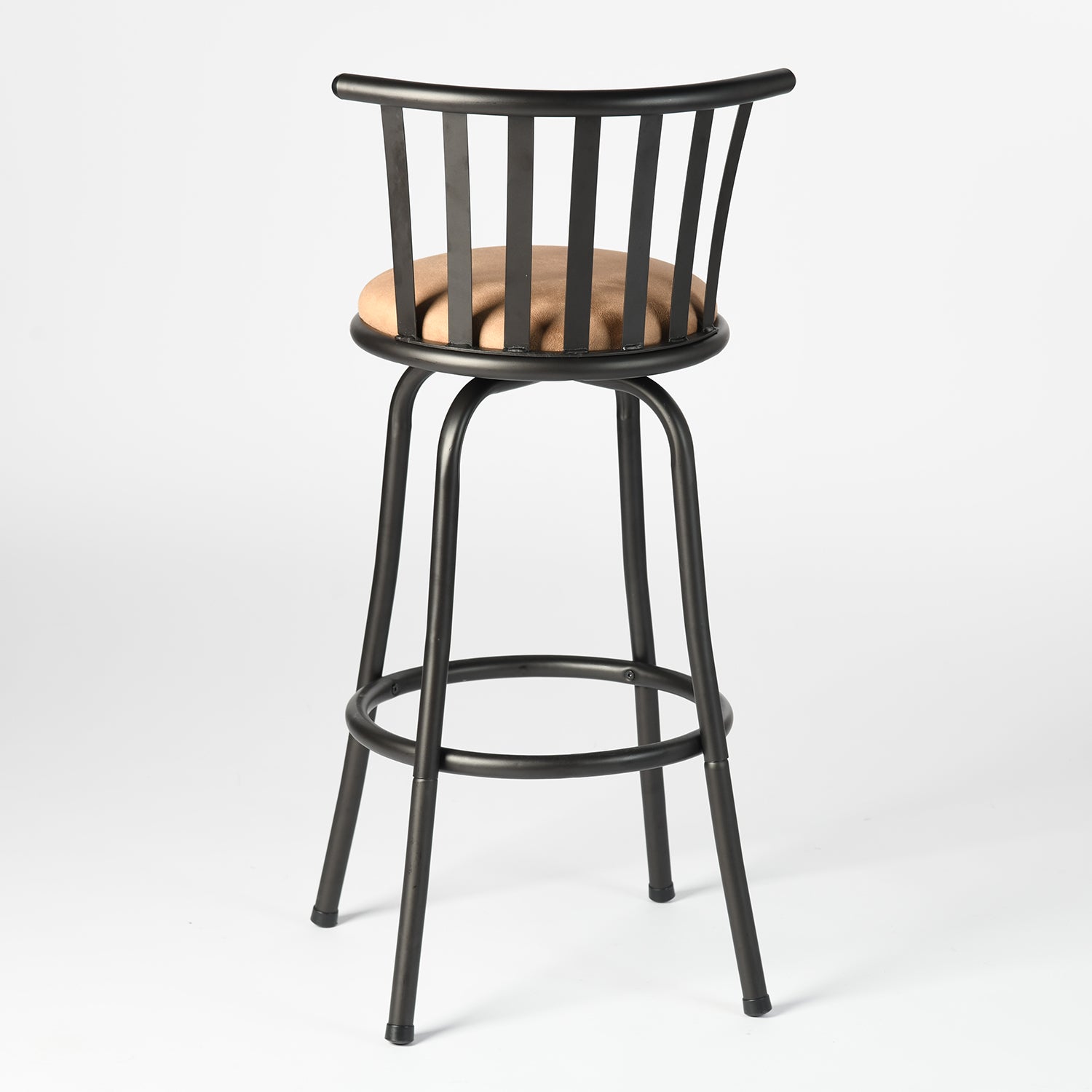 Homy Casa PISTIL 2PC 24/29 Inch Adjustable Barstool Bronze Frame Suede Seat