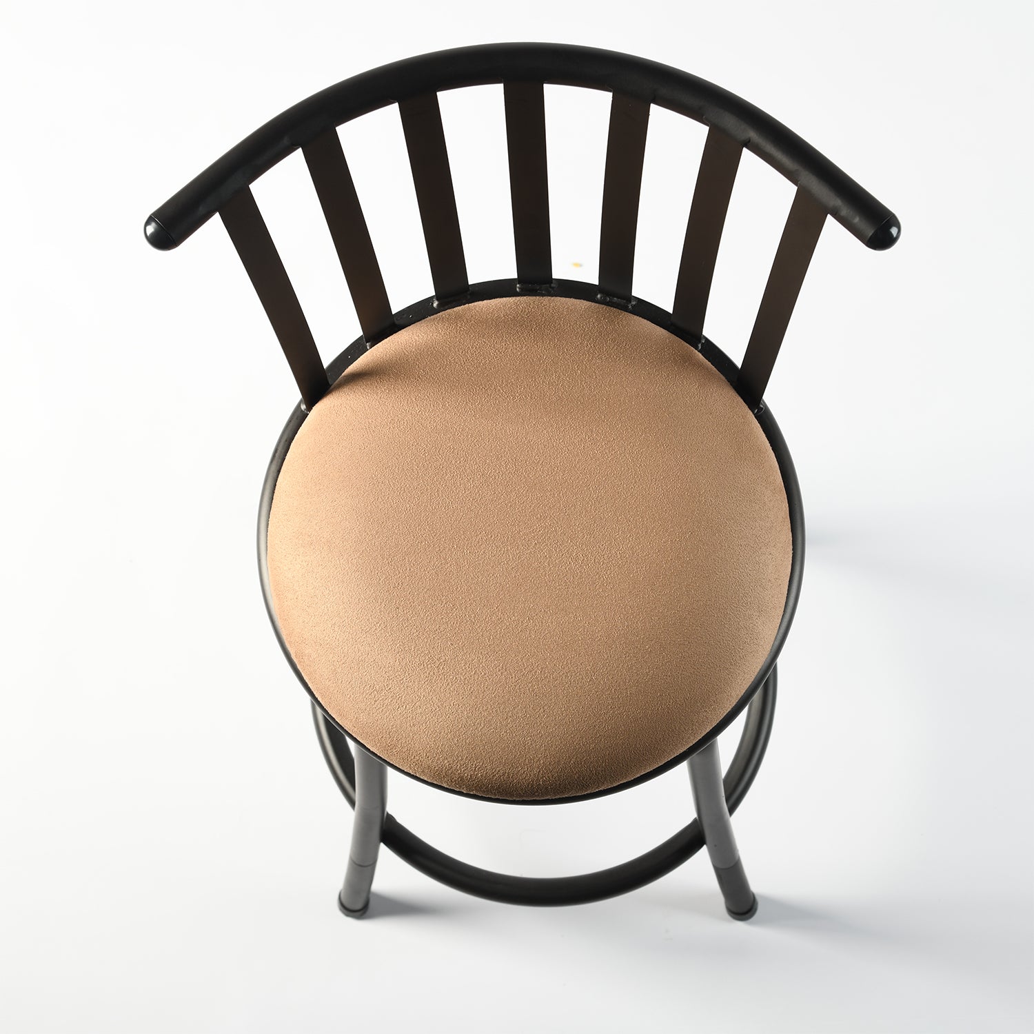 Homy Casa PISTIL 2PC 24/29 Inch Adjustable Barstool Bronze Frame Suede Seat