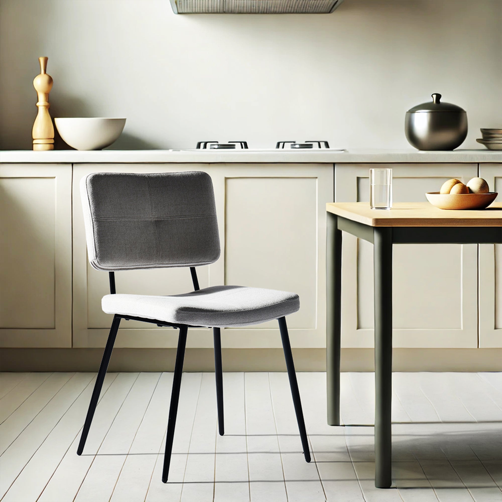 Pomona Upholstered Dining Chairs Set of 4 Beige