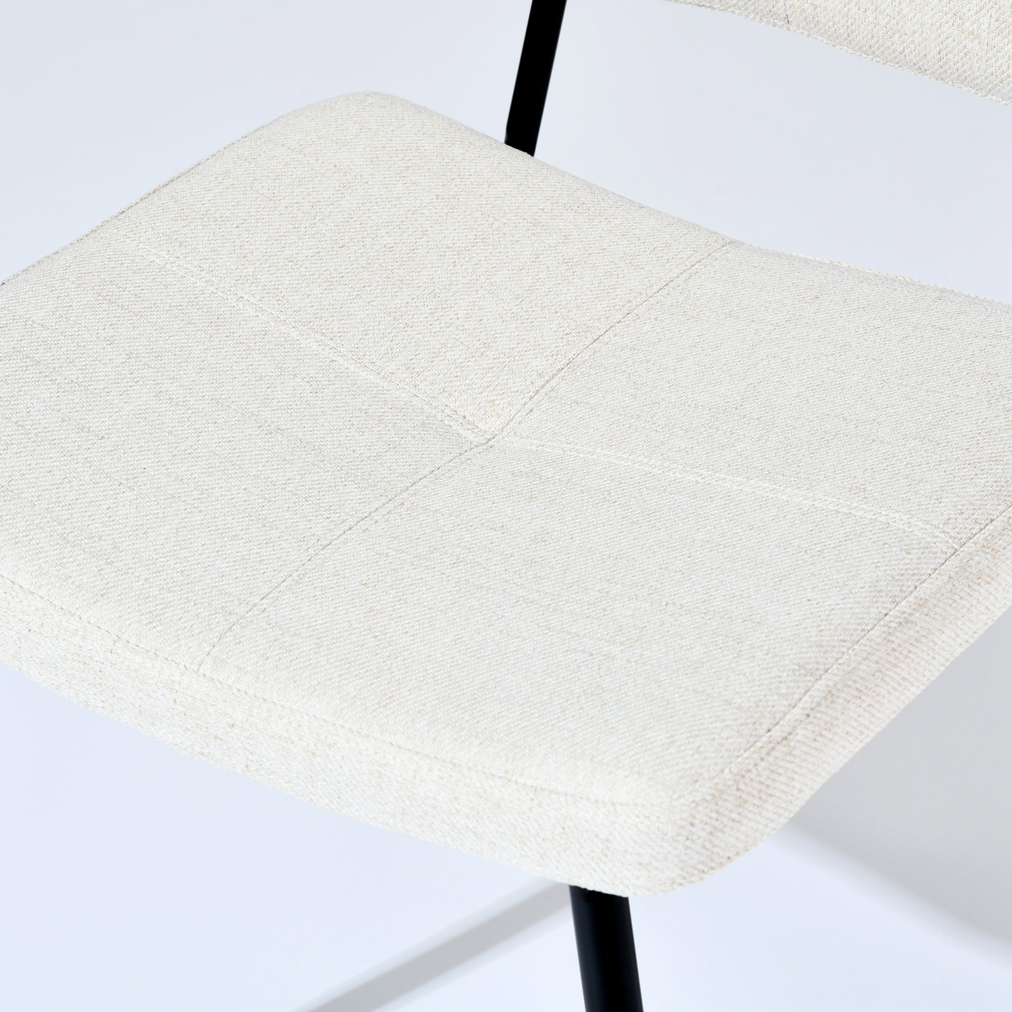 Homy Casa Milliken 5 Piece Dining Table Set 47” Table with 4 Pomona Beige Upholstered Chairs