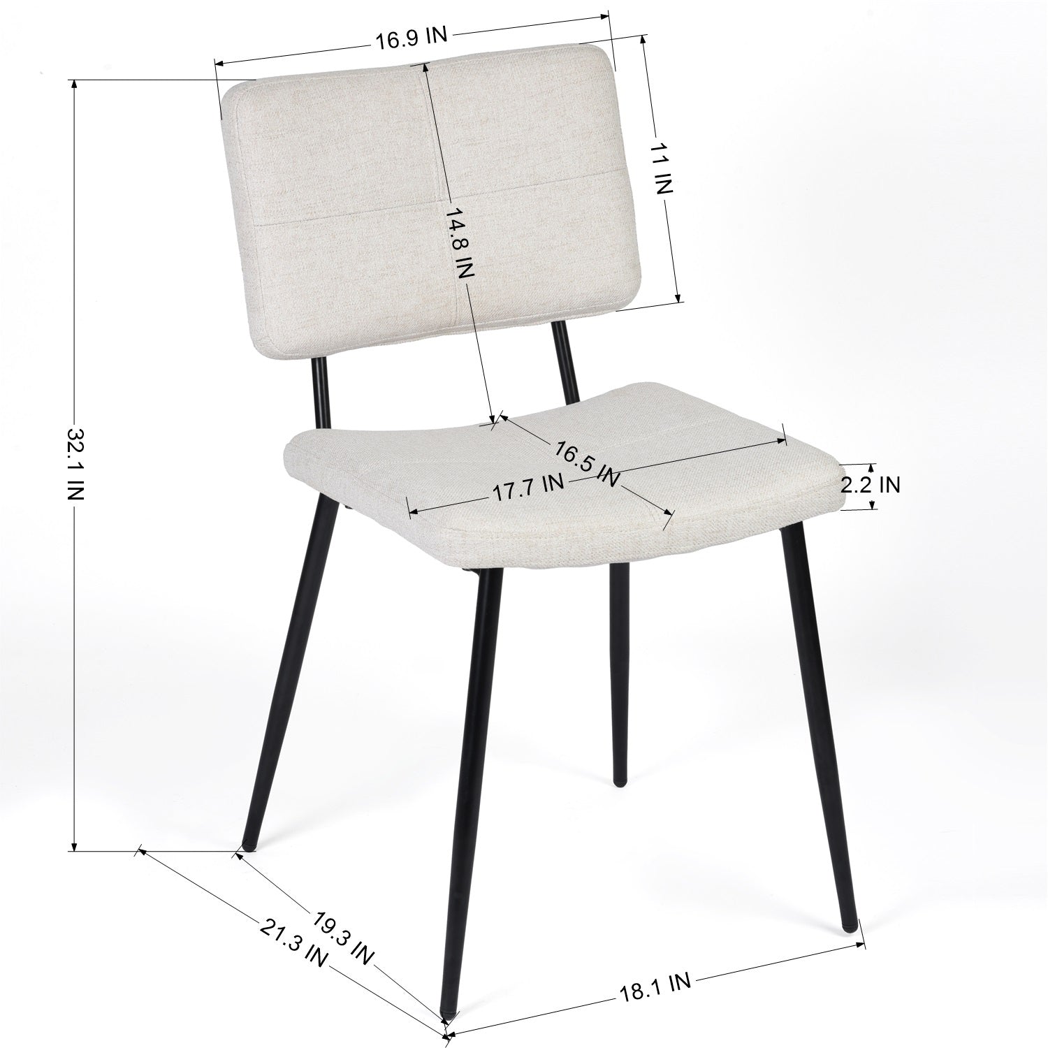 Stan 5 Piece White & Pomona Upholstered Dining Set