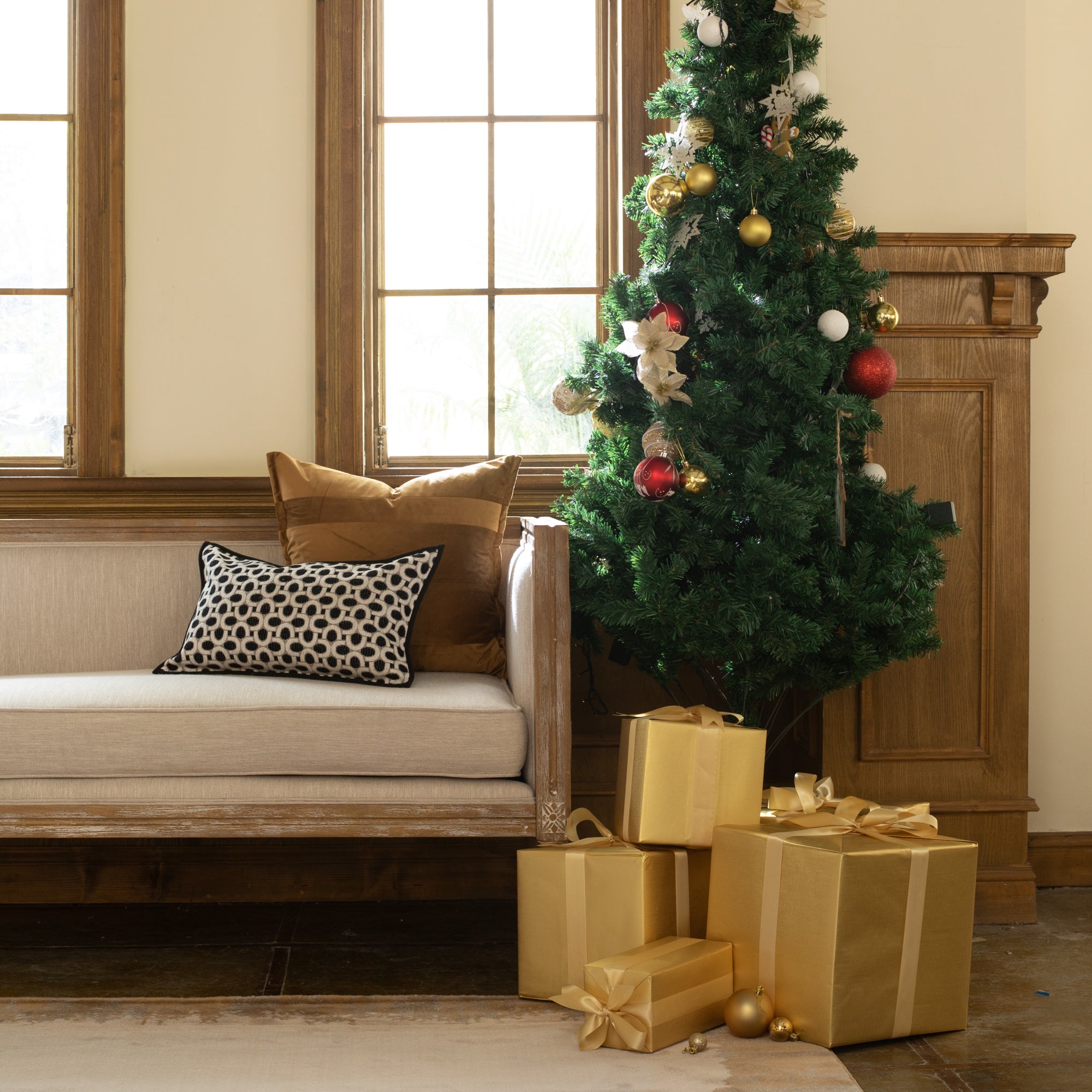 Homy Casa Renne 53.5" Upholstered Loveseat Sofa, Beige,Open Box