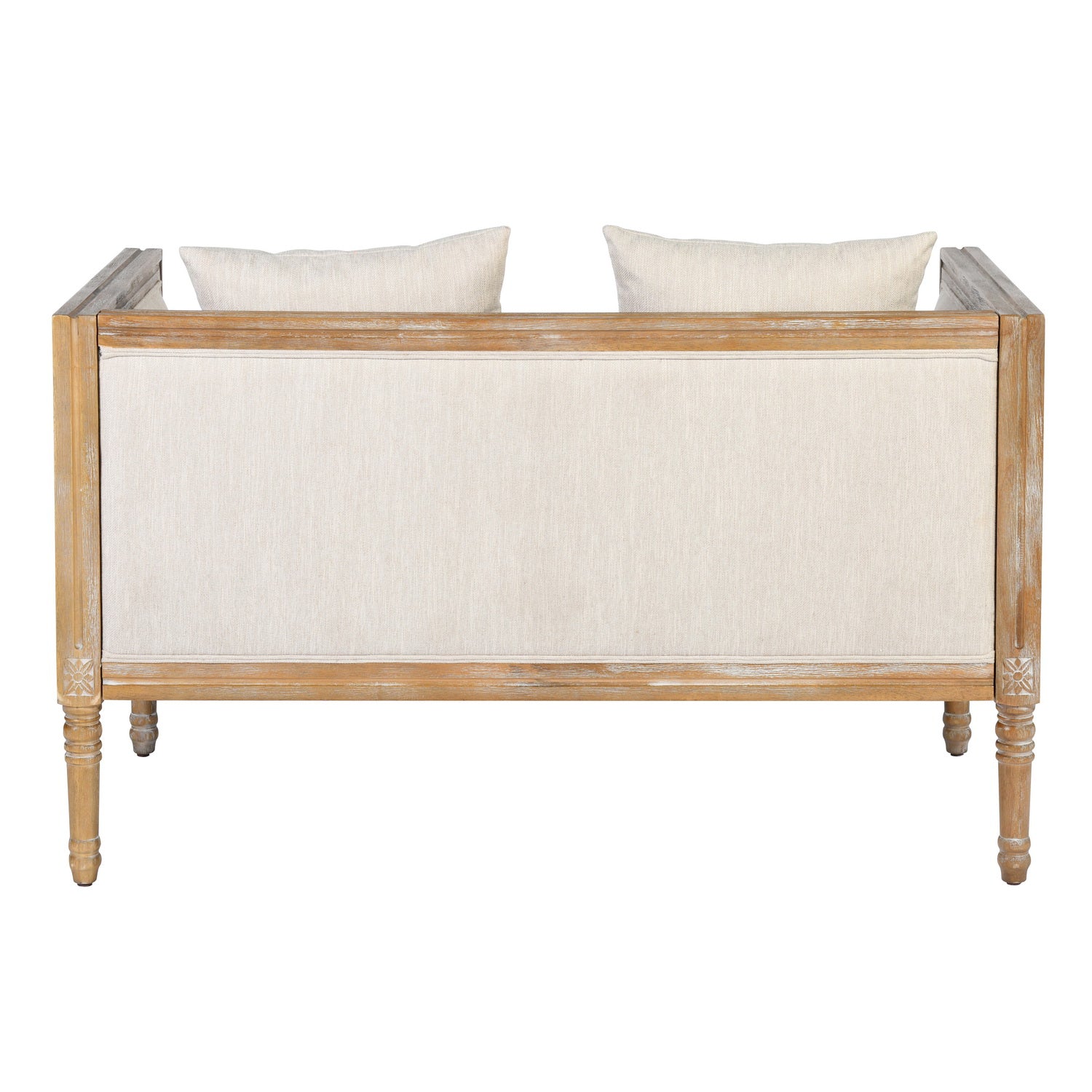 Homy Casa Renne 53.5" Upholstered Loveseat Sofa, Beige,Open Box