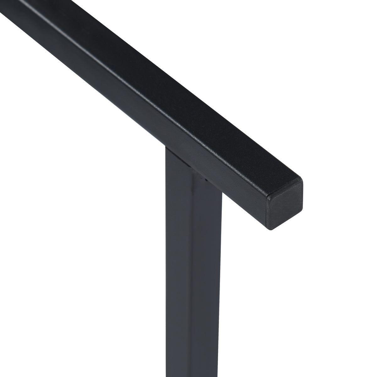 Homy Casa ROGER BLACK B Corner Computer Desk "65" x 43" - Modern Office Workspace Desk