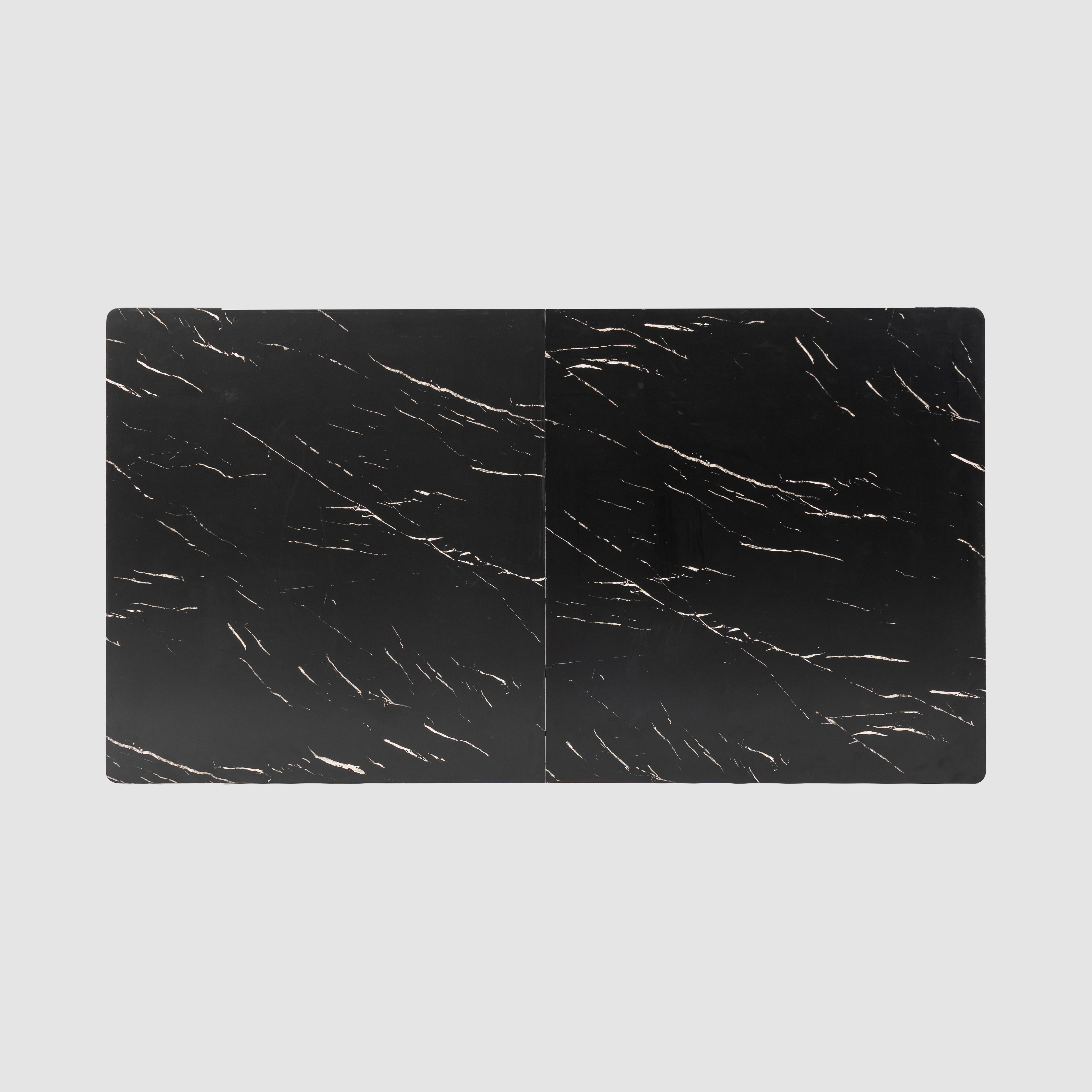 Homy Casa ROSA+ZOMBA 5PC Dining Set 55" Black Marble Table with 4 Zomba Suede Black Chairs