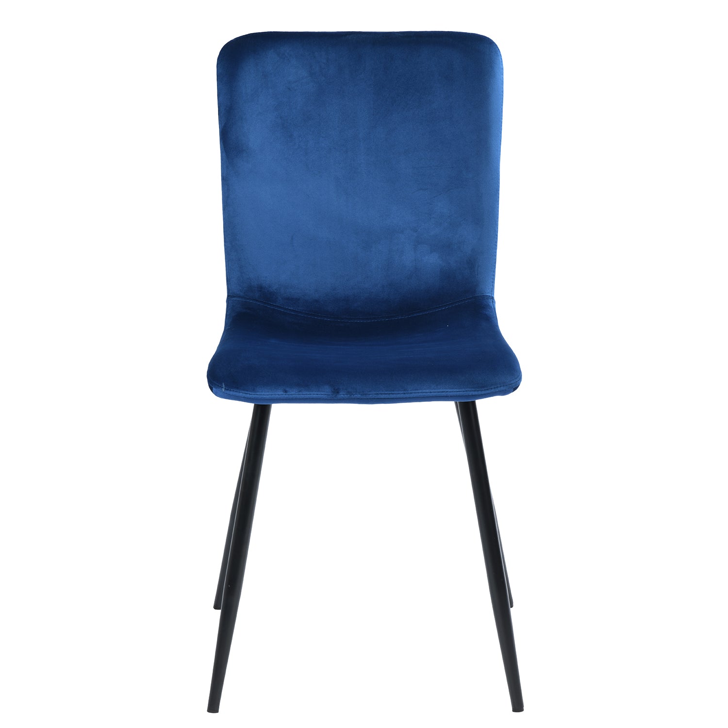 Homy Casa SCARGILL DINING BLUE VELVET BLACK LEG 17.32" W x 21.26" D x 34.25" H Dining Chair Open Box
