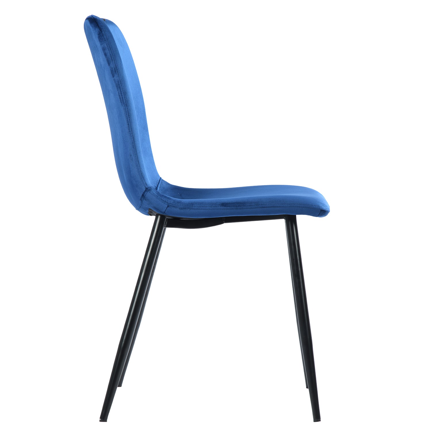 Homy Casa SCARGILL DINING BLUE VELVET BLACK LEG 17.32" W x 21.26" D x 34.25" H Dining Chair Open Box