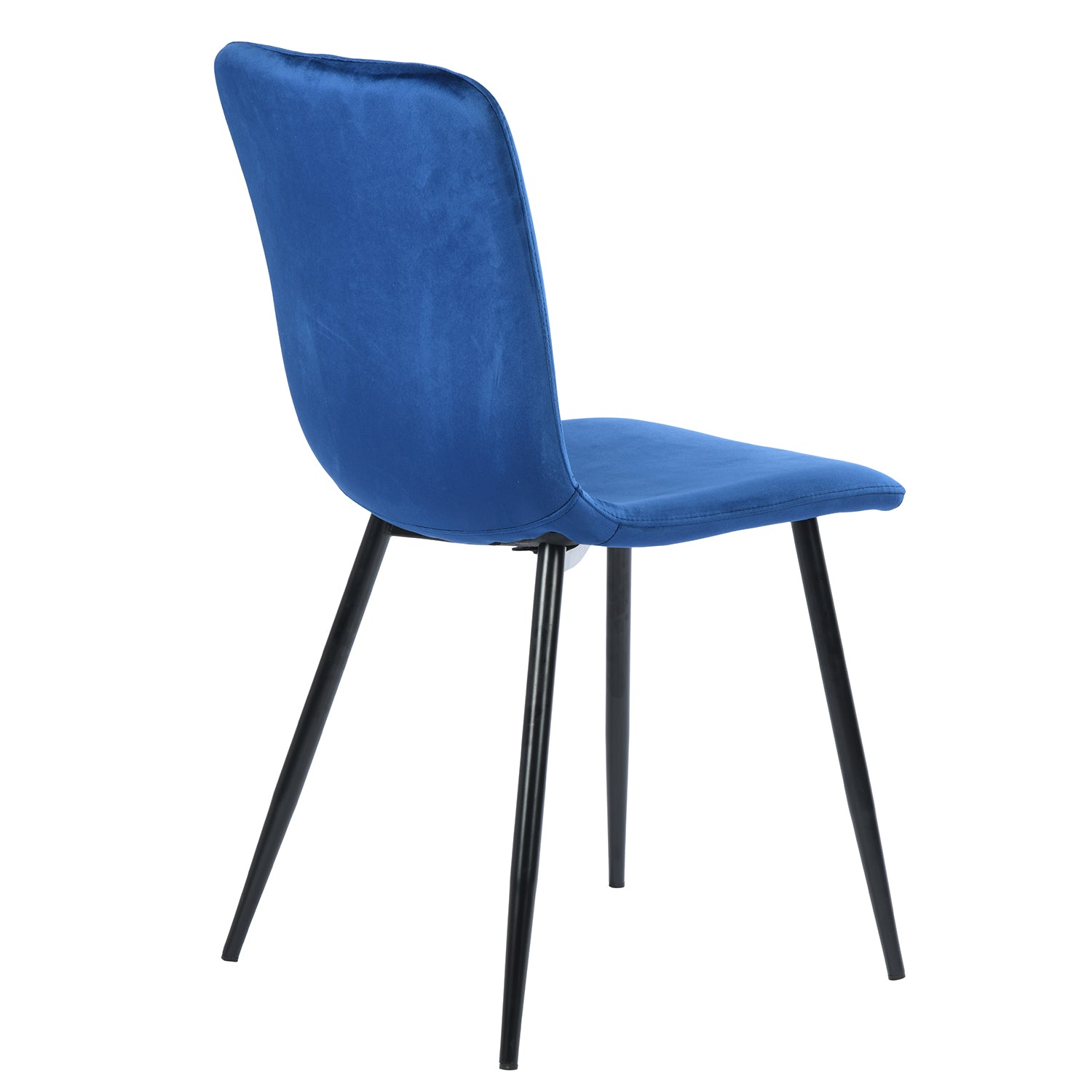 Homy Casa SCARGILL DINING BLUE VELVET BLACK LEG 17.32" W x 21.26" D x 34.25" H Dining Chair Open Box