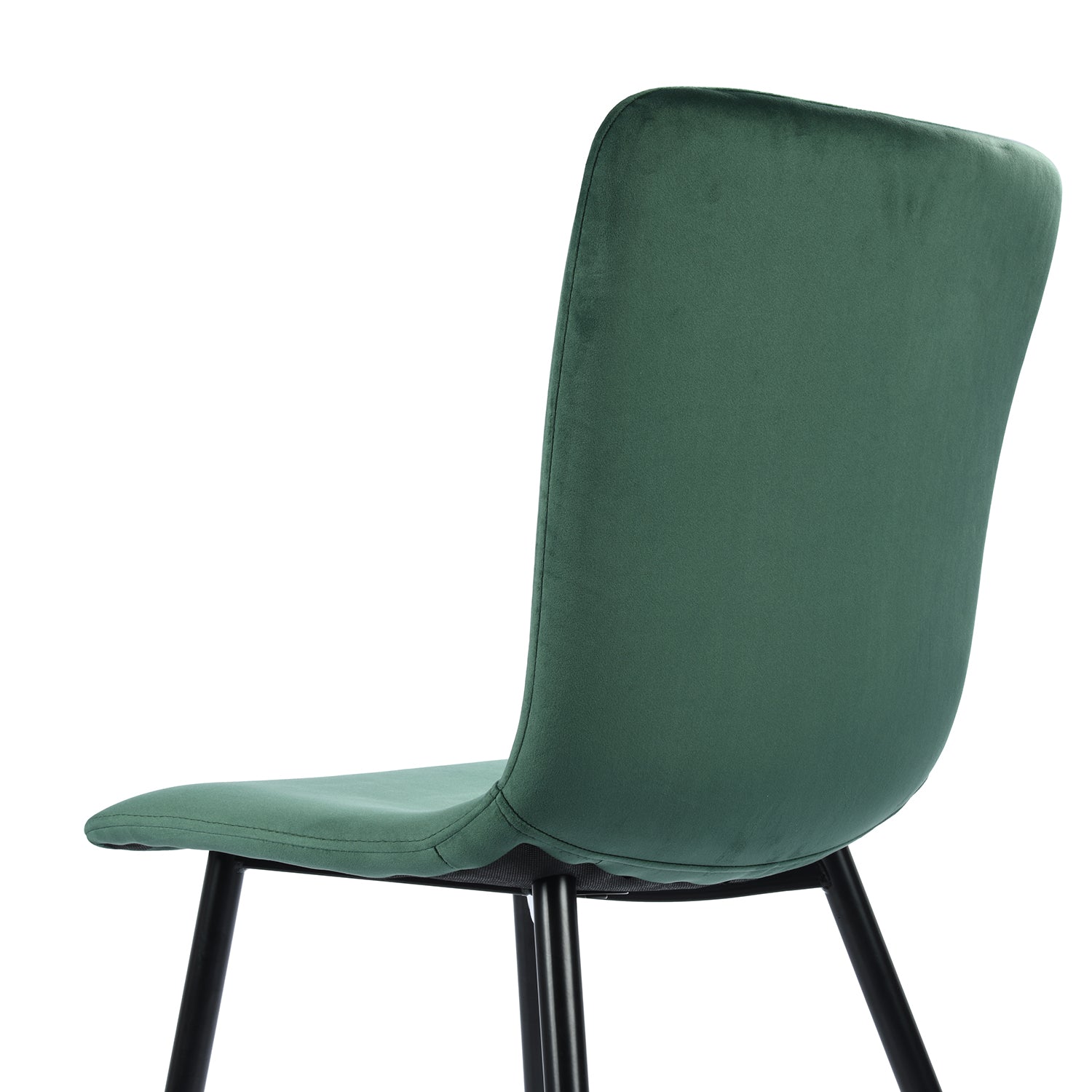 Homy Casa SCARGILL DINING GREEN VELVET BLACK LEG 4 PCS Dining Chair Open Box