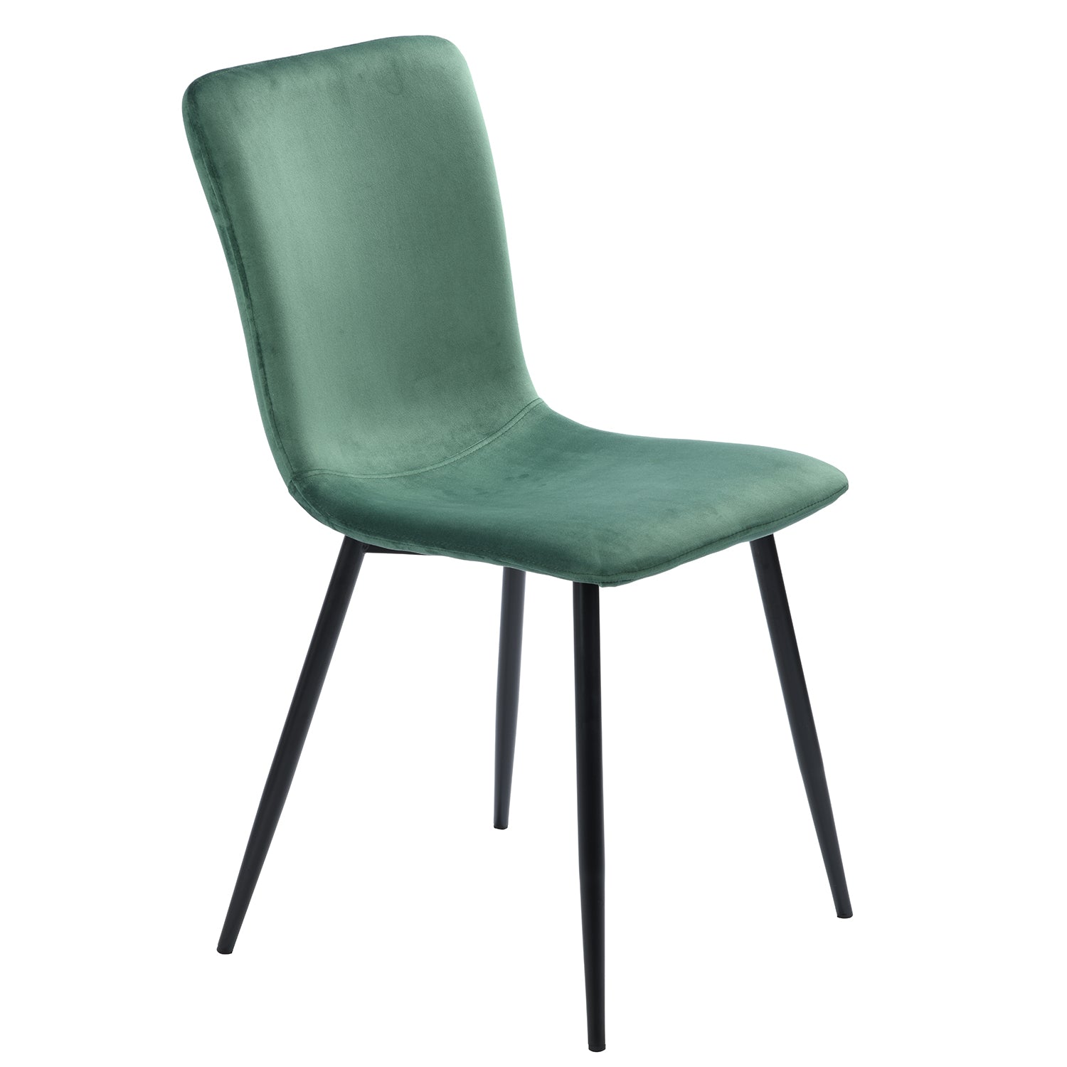 Homy Casa SCARGILL DINING GREEN VELVET BLACK LEG 4 PCS Dining Chair Open Box