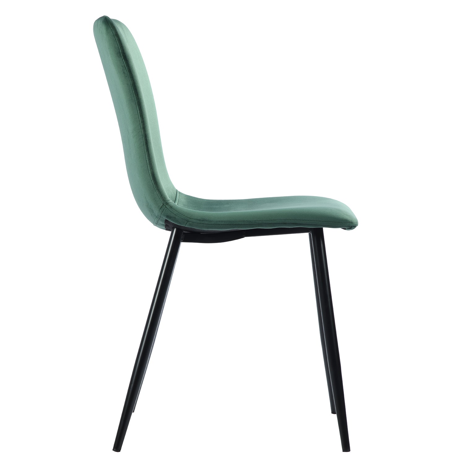 Homy Casa SCARGILL DINING GREEN VELVET BLACK LEG 4 PCS Dining Chair Open Box