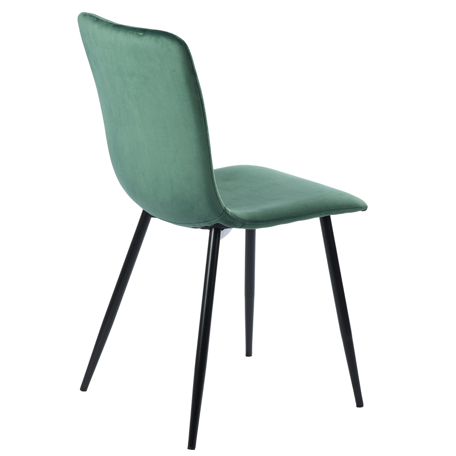 Homy Casa SCARGILL DINING GREEN VELVET BLACK LEG 4 PCS Dining Chair Open Box