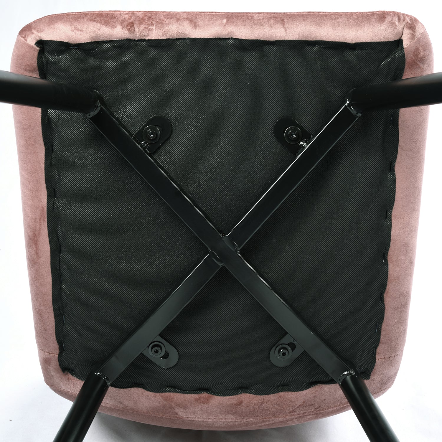 Homy Casa SCARGILL 4PC Velvet Rose Dining Chair Open Box