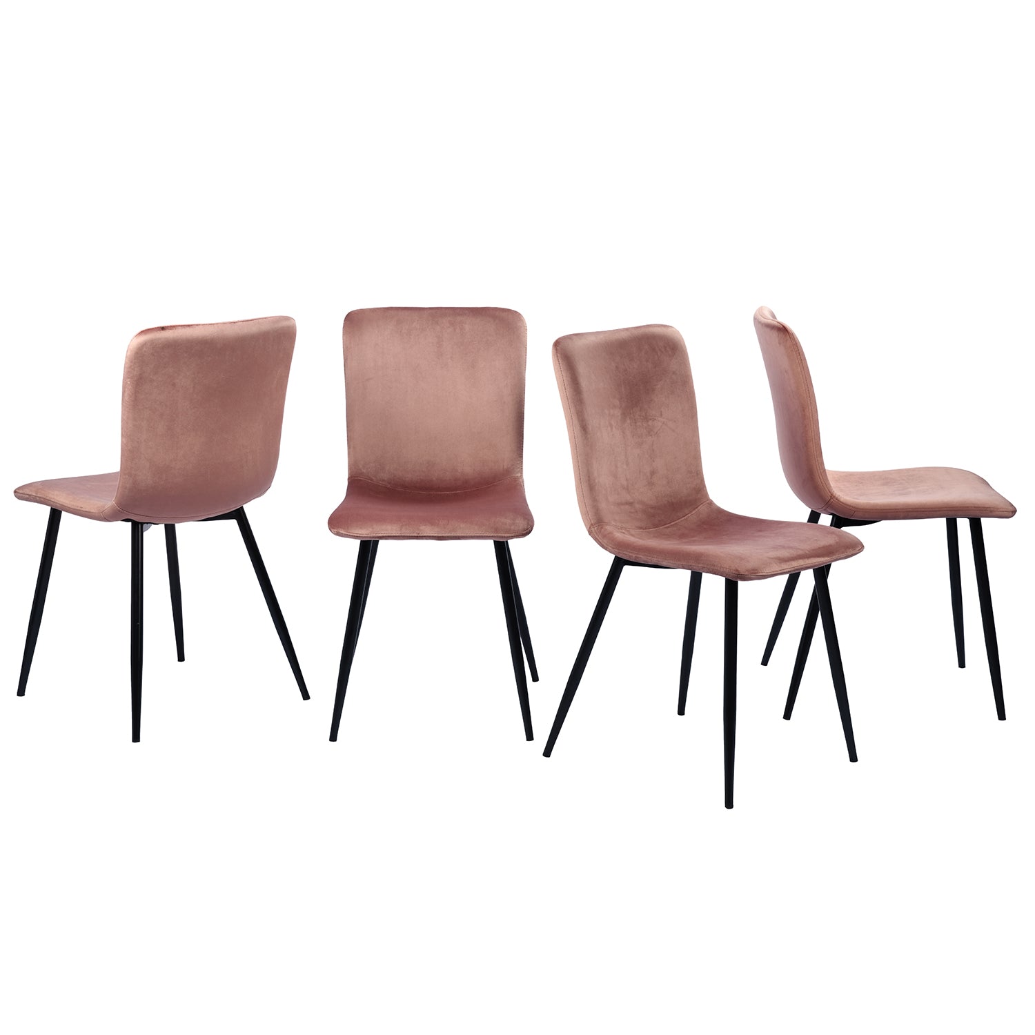 Homy Casa SCARGILL 4PC Velvet Rose Dining Chair Open Box