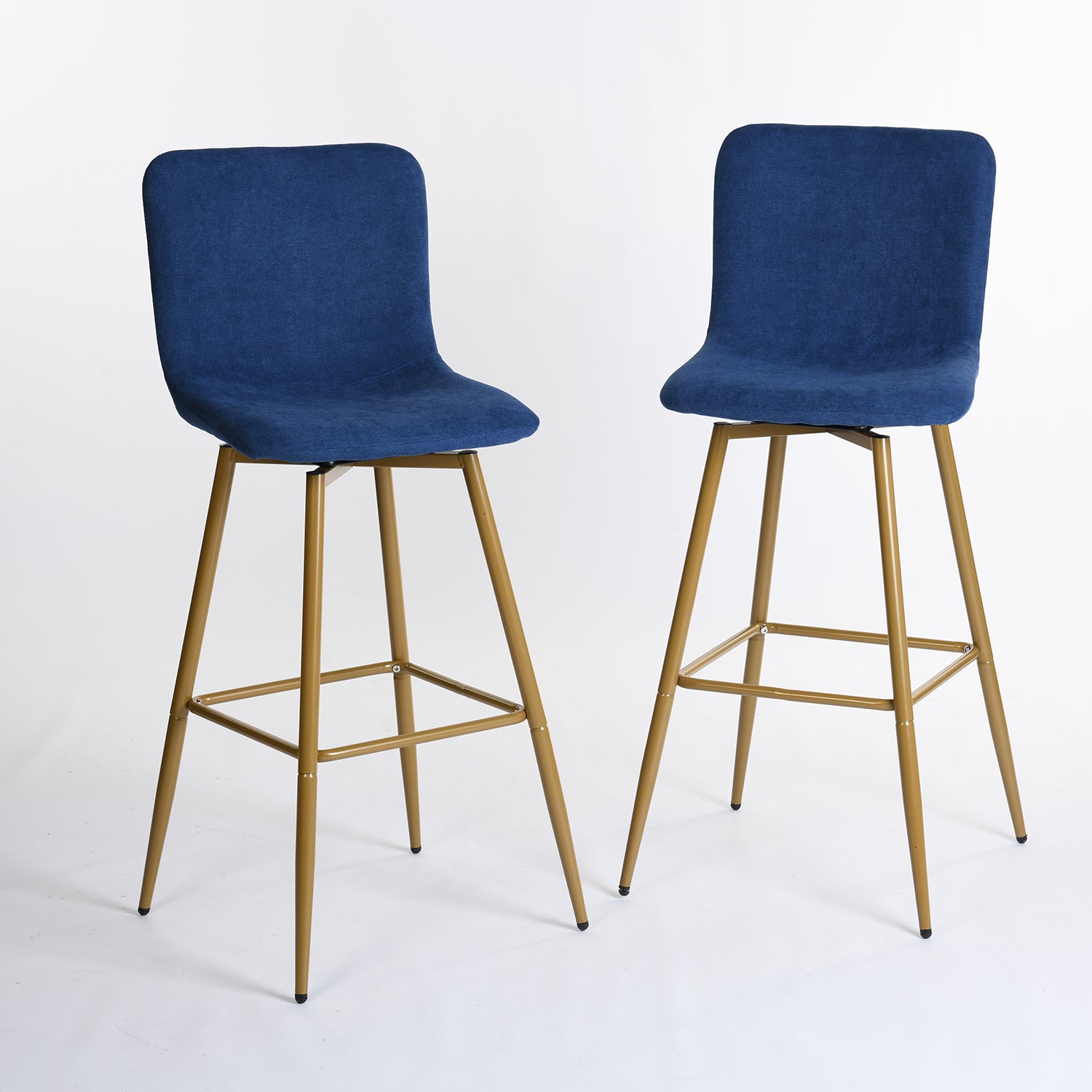 Homy Casa Scargill  30" Modern Fabric Swivel Bar Stool, Navy Blue,Open Box