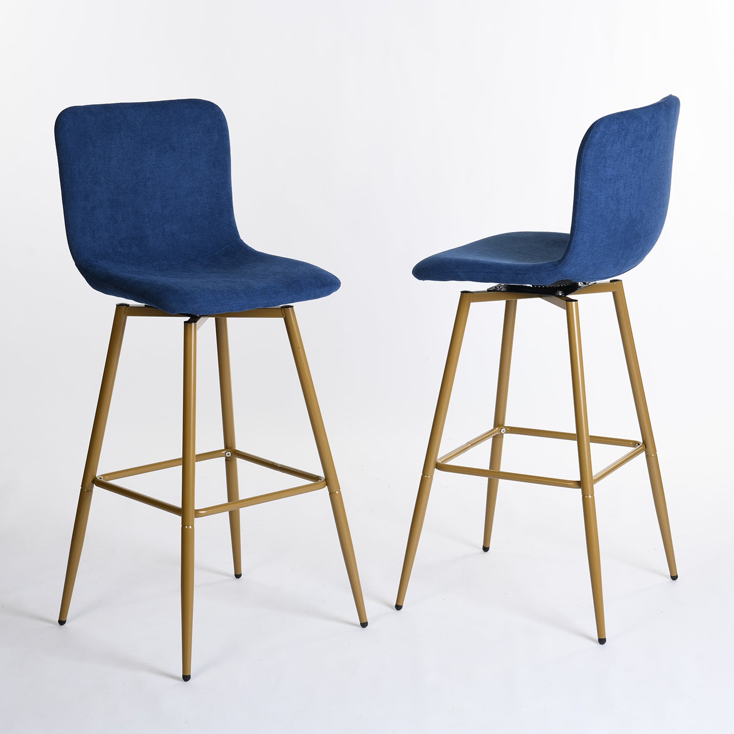 Homy Casa Scargill  30" Modern Fabric Swivel Bar Stool, Navy Blue,Open Box