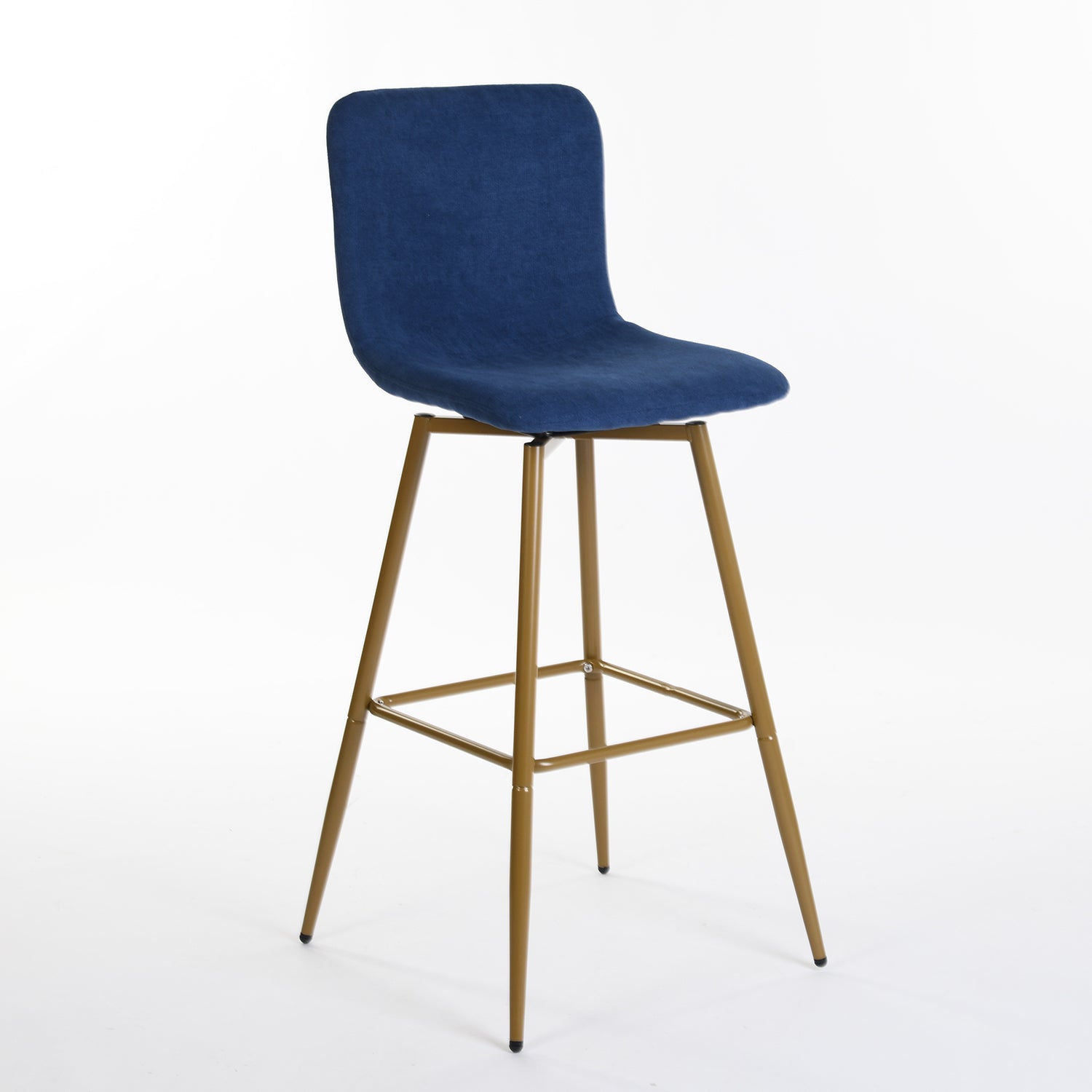 Homy Casa Scargill  30" Modern Fabric Swivel Bar Stool, Navy Blue,Open Box
