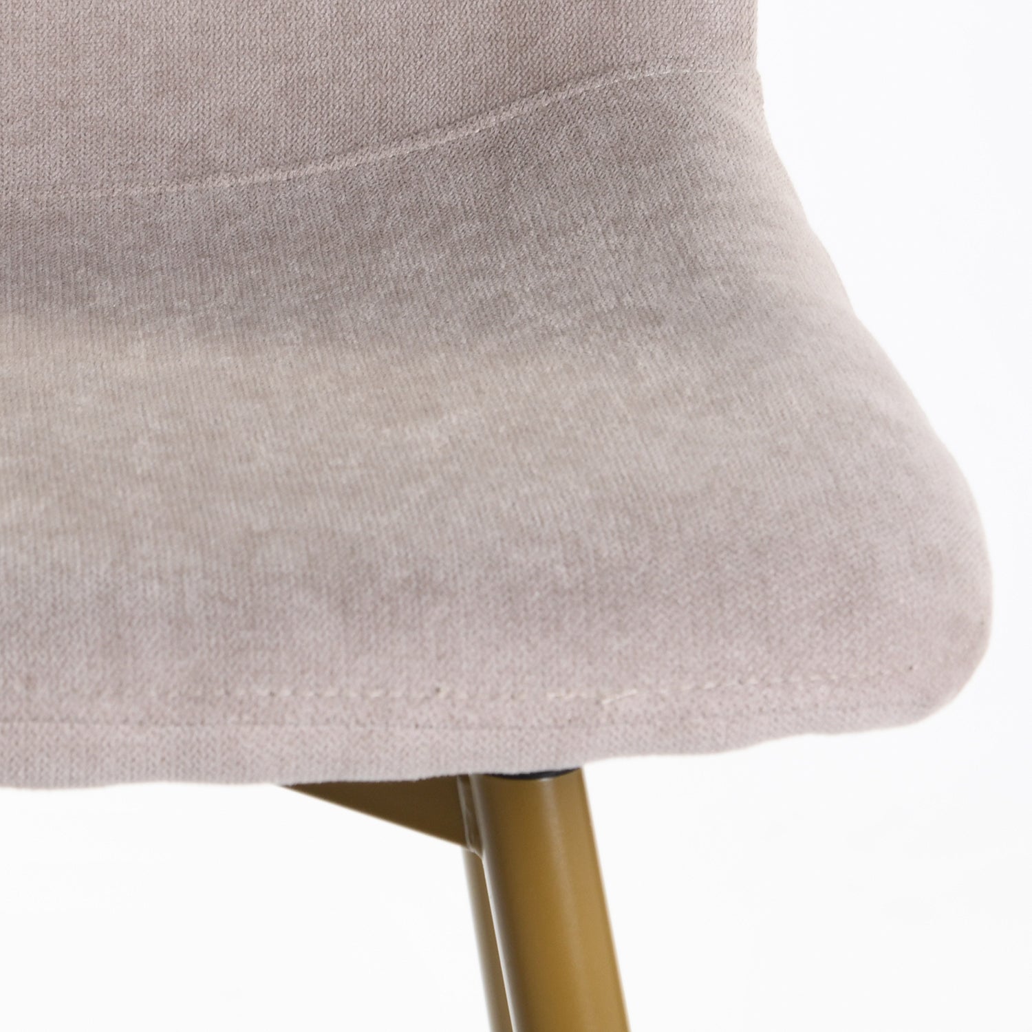 Homy Casa SCARGILL Counter Bar Stool Beige Gold Leg 16.54" W x 19.49" D x 35.83" H Modern Seating
