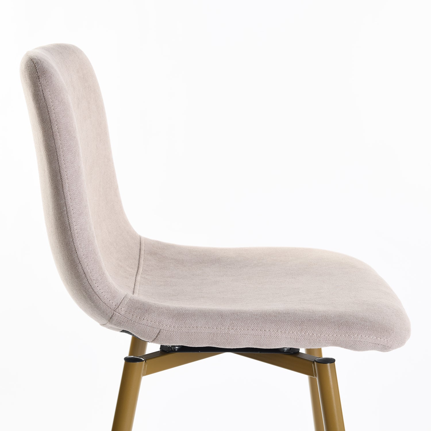 Homy Casa SCARGILL Counter Bar Stool Beige Gold Leg 16.54" W x 19.49" D x 35.83" H Modern Seating