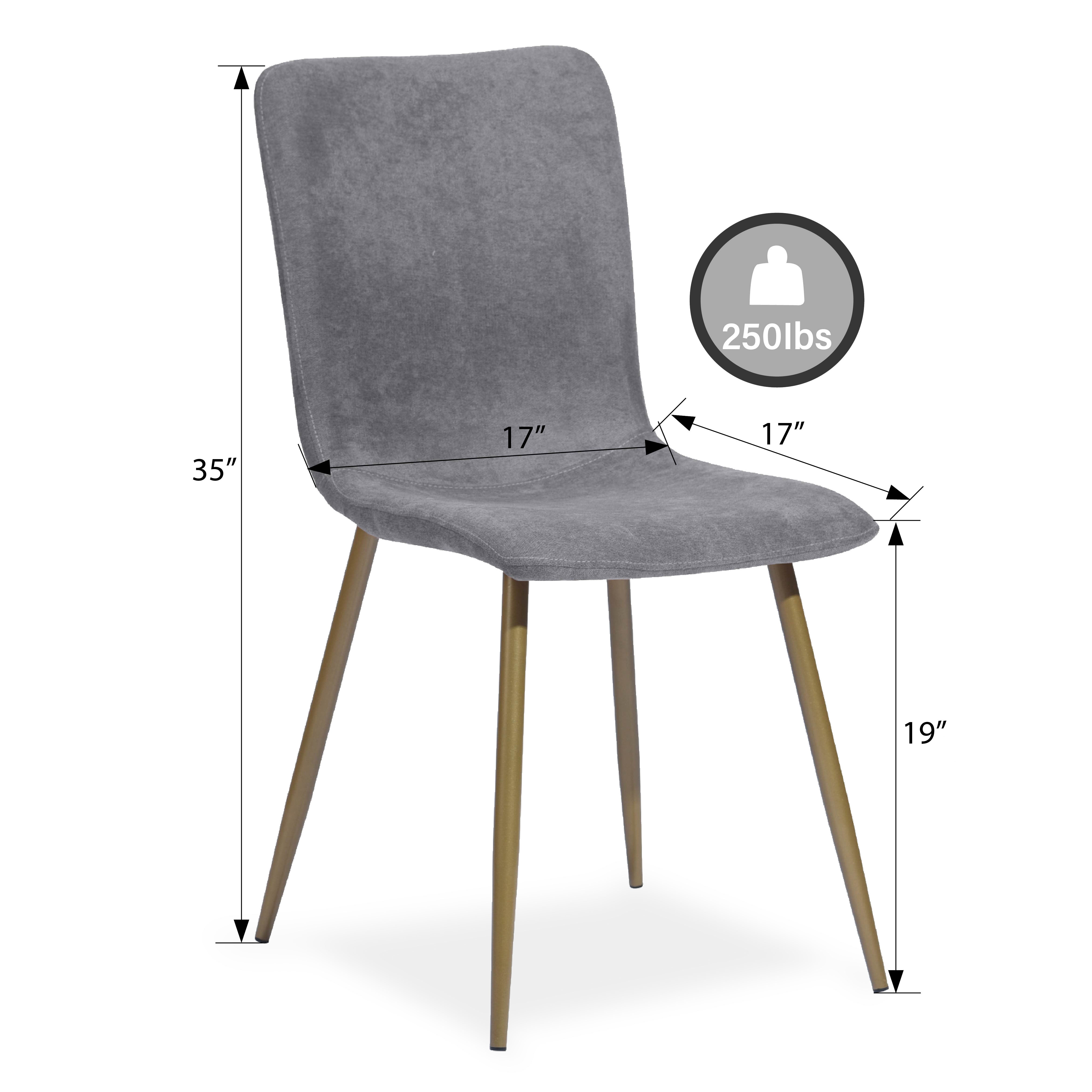 Homy Casa Slip 5PC White Marble Dining Set 55” Table with Golden Base and 4 Scargill Grey Chairs