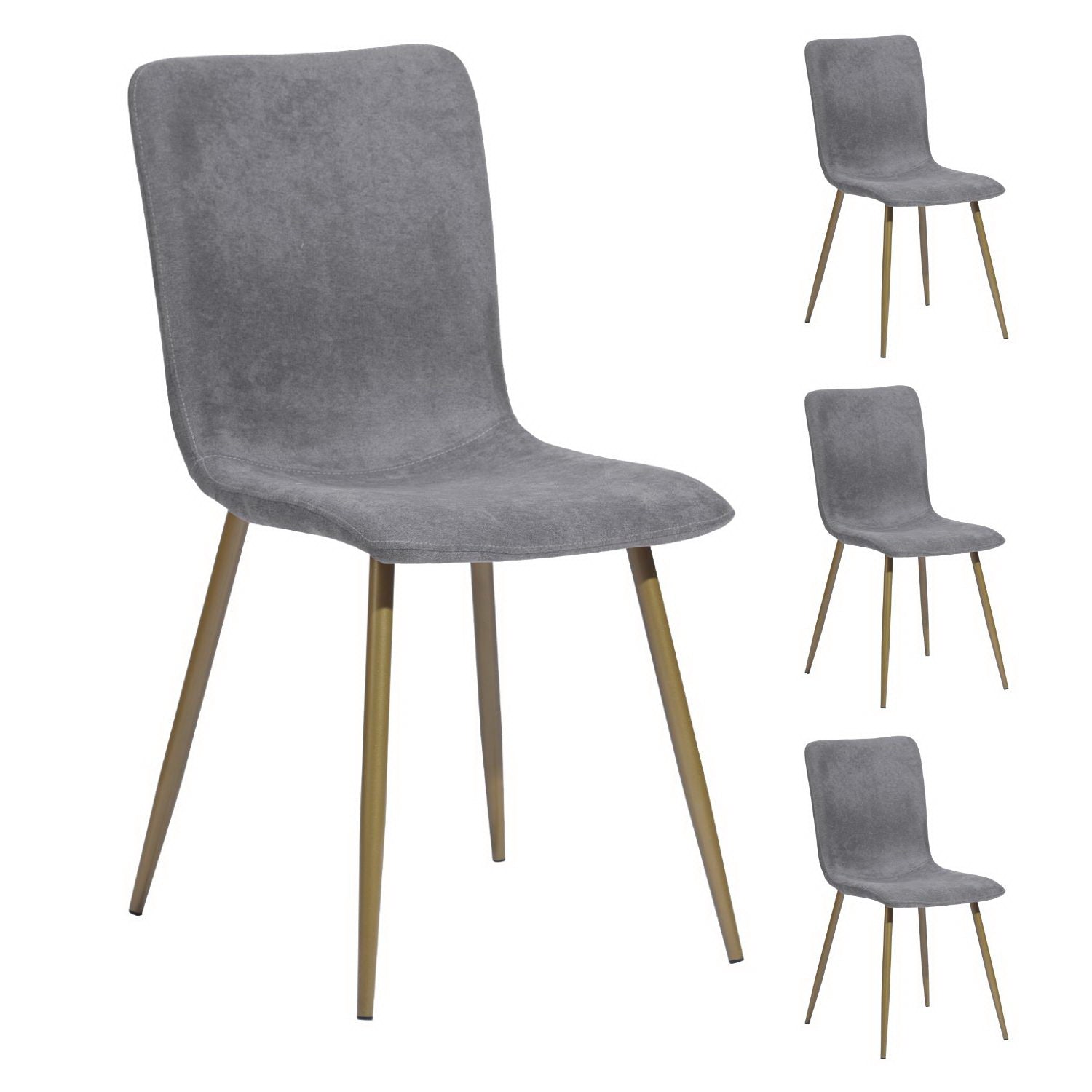 Homy Casa Scargill Modern Upholstered Dining Chair, Dark Grey,Open Box