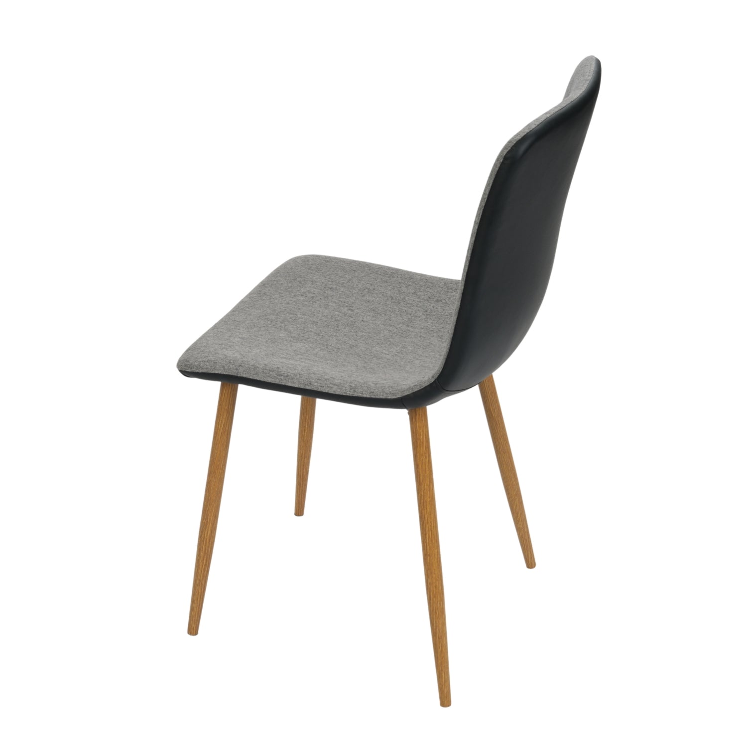 Homy Casa SCARGILL 4PC DARK GREY Modern Dining Chairs, Fabric Seat, Golden Steel Frame ,Open Box