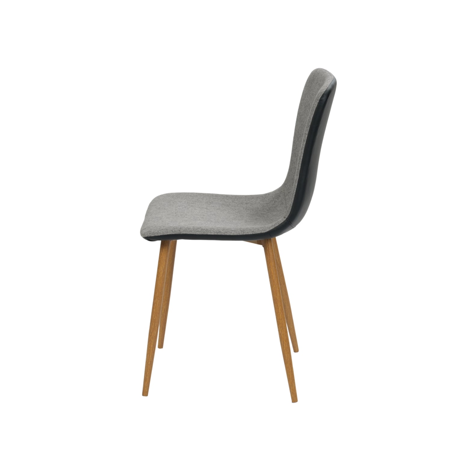 Homy Casa SCARGILL 4PC DARK GREY Modern Dining Chairs, Fabric Seat, Golden Steel Frame ,Open Box