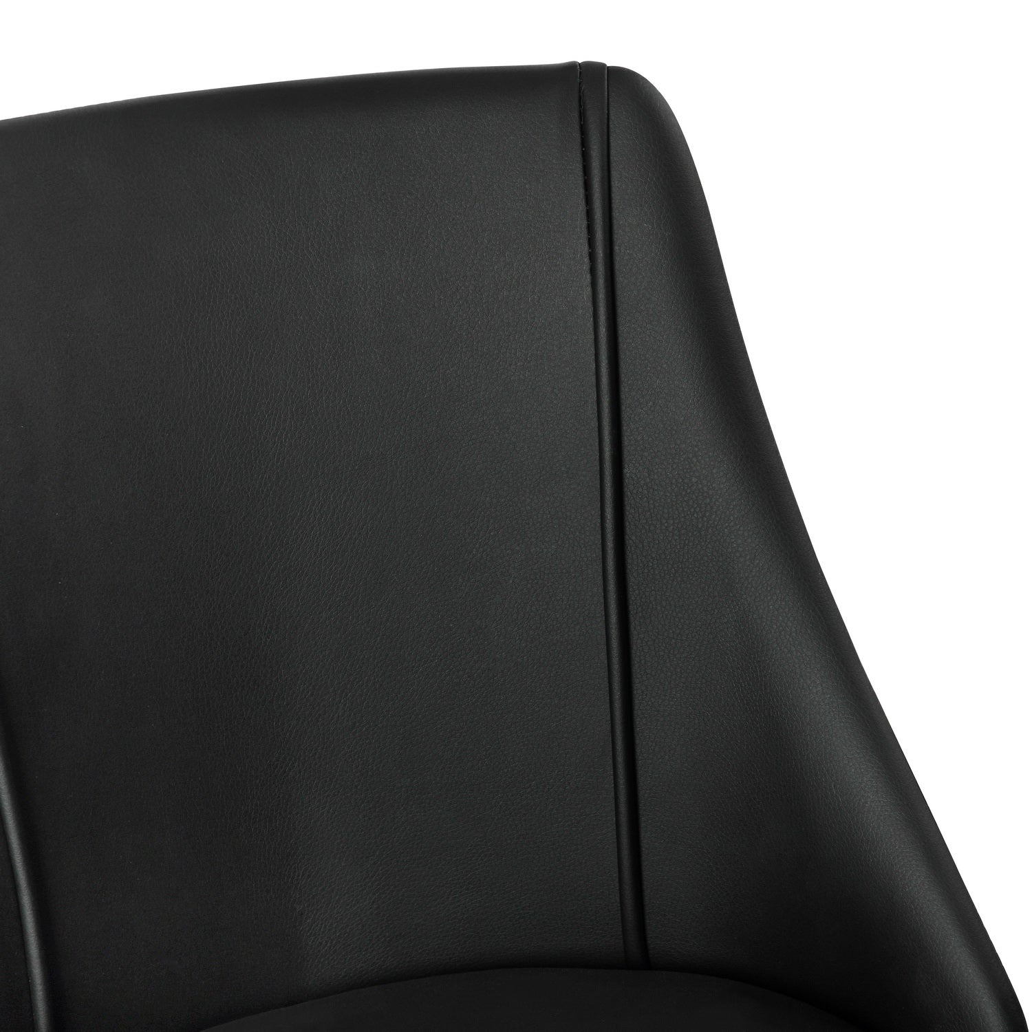 Homy Casa SMEG Counter Black PU Barstool "20.08" x 18.5" x 38.39" Swivel Bar Stool for Home and Workspace Open Box